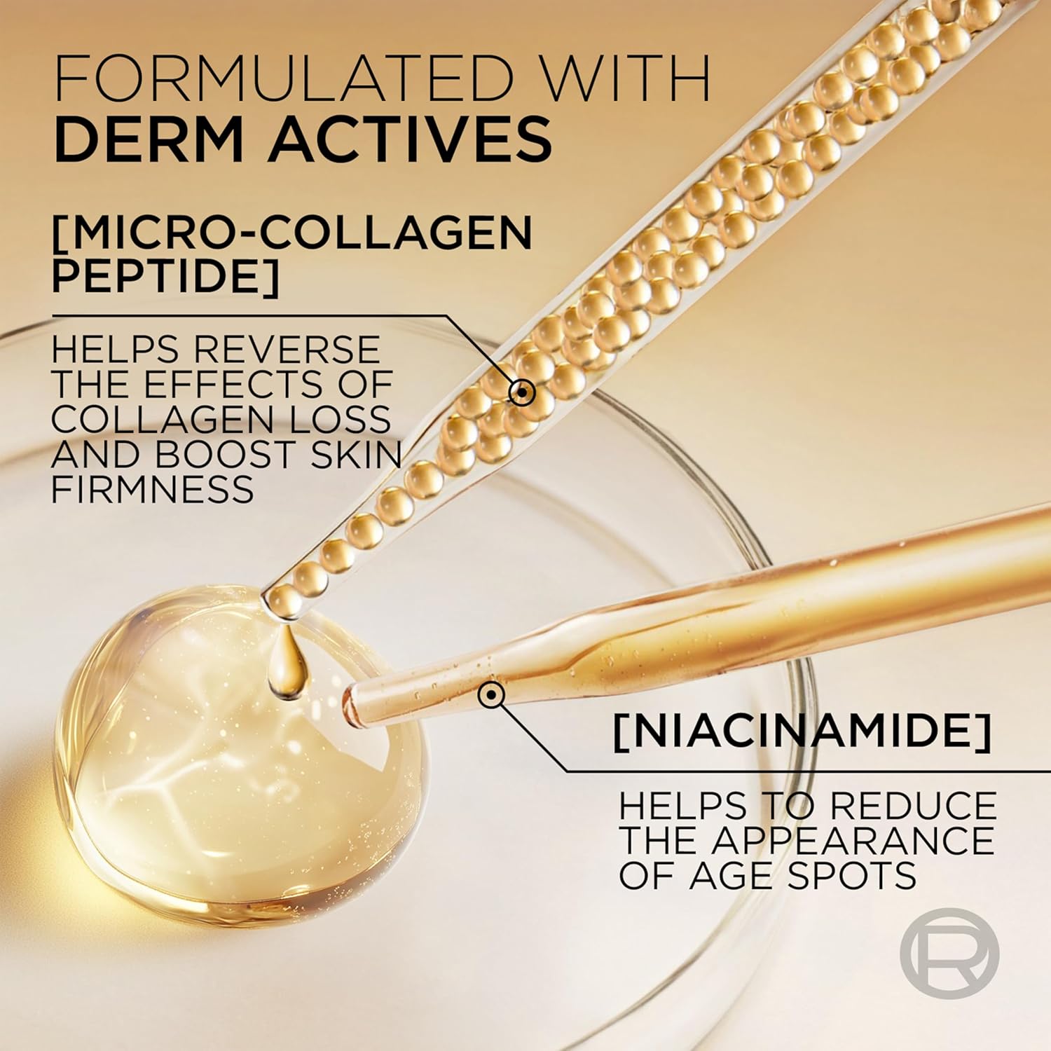 L'Oréal Paris Peptide Serum for Lifting, Age Perfect Micro-Collagen Rejuvenating & Lifting Serum, Firms Sagging Skin, Boosts Radiance & Reduces Age Spots, 30ml