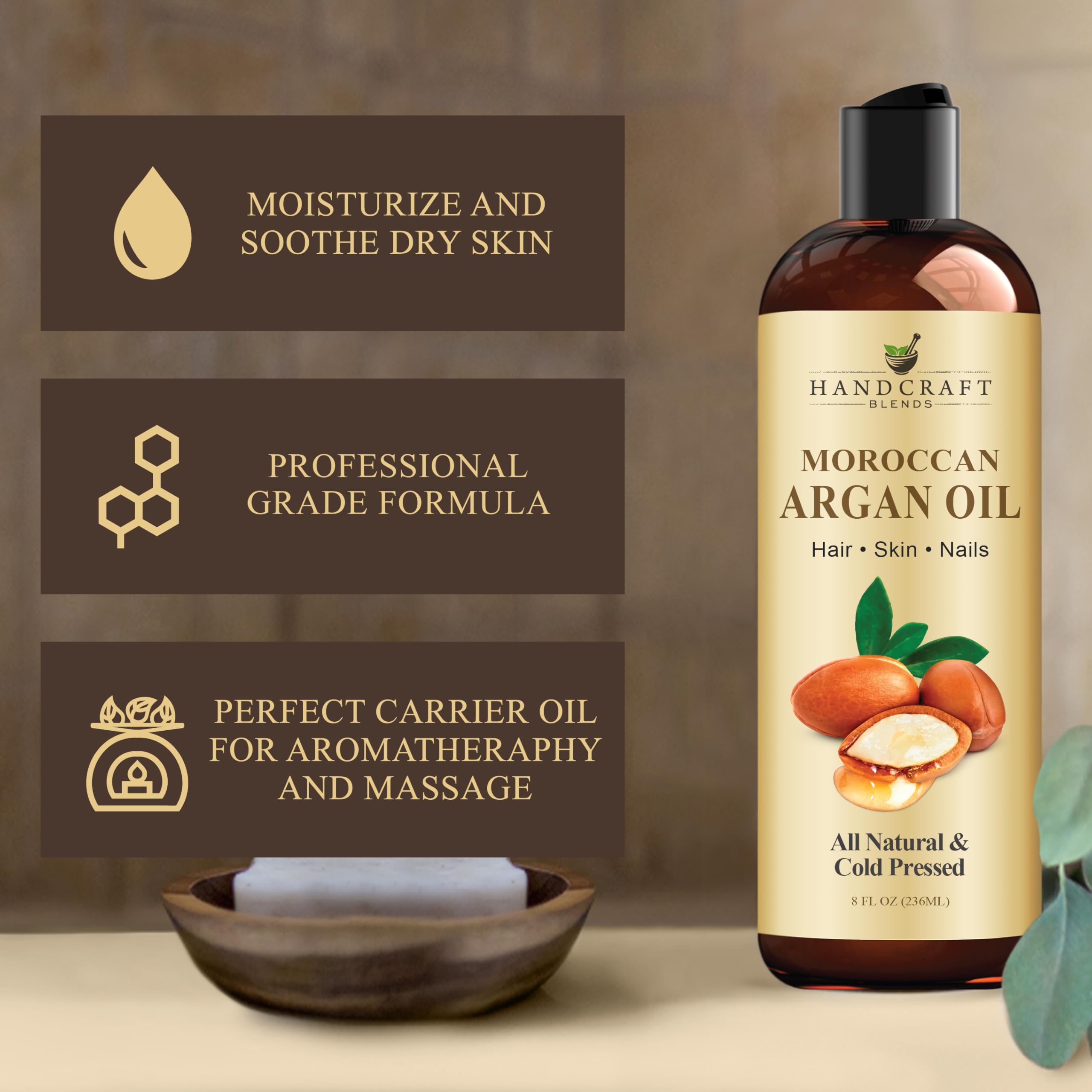 Handcraft Blends Castor Oil with Rosemary and Peppermint Oil 118 ml | 100% Pure and Natural | Premium Grade Carrier Oil | Hair, Eyelashes and Eyebrows | Hair and Body