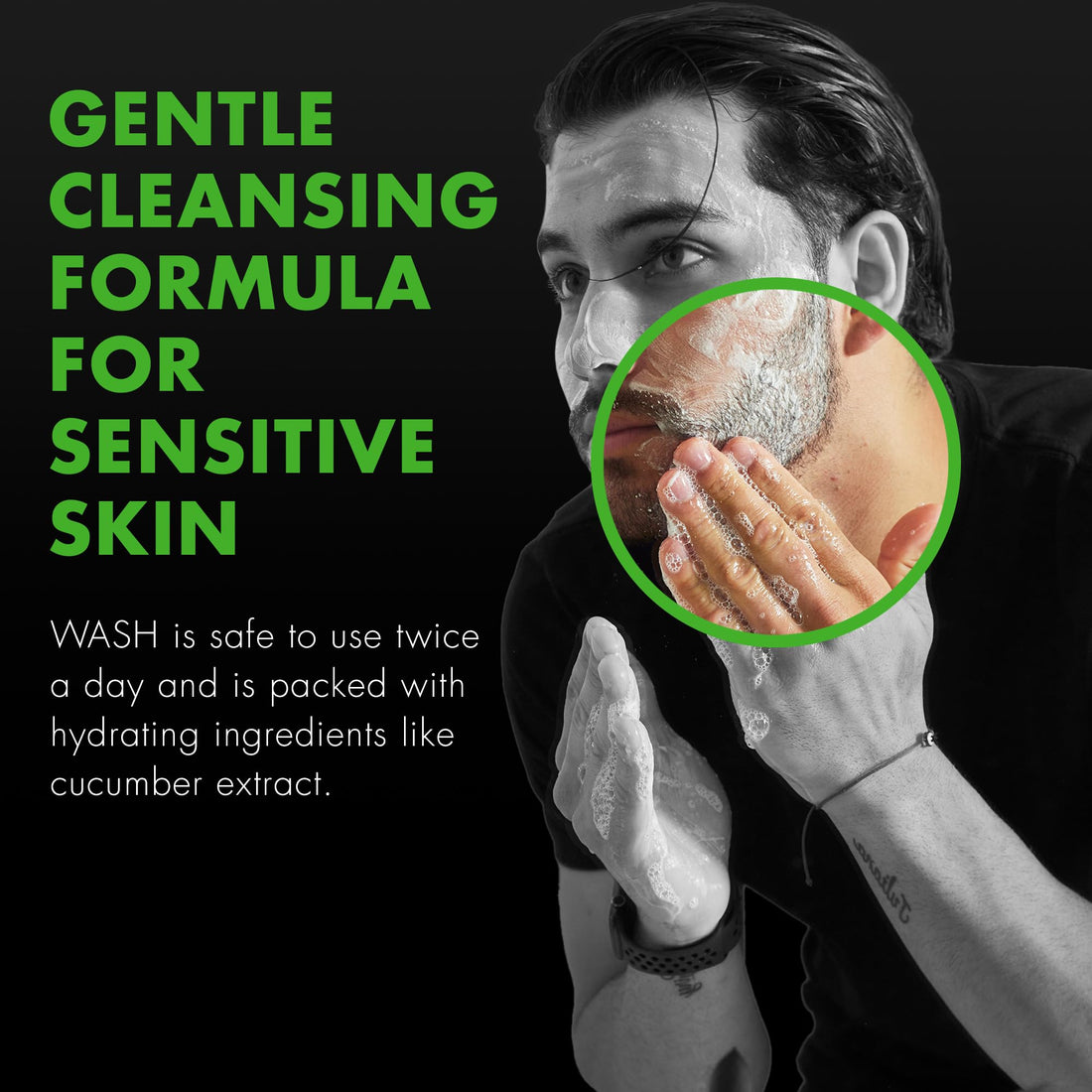 Tiege Hanley Daily Face Wash for Men, Gentle Fragrance-Free Cleanser with Jojoba Oil, Aloe, & Vitamin B3, Hydrating Foaming Formula for Deep Clean, Gentle on Sensitive Skin, Men’s Skin Care, 5.5 Fl Oz