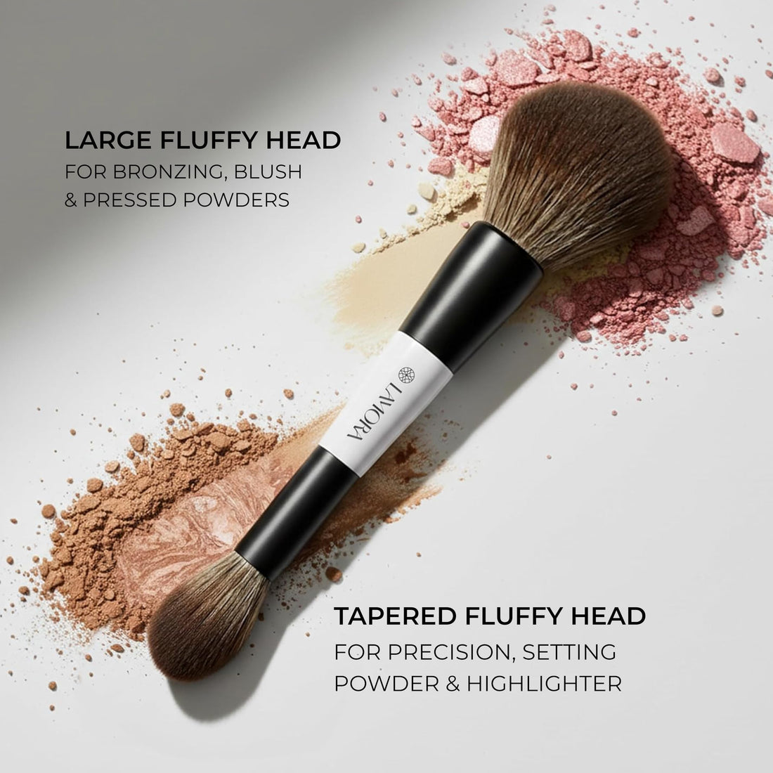 LAMORA Concealer Makeup Brush Under Eye - Angled Flat Top Kabuki Nose Contour Brush - Ideal for Concealing Blending Setting Buffing with Powder Liquid Cream Cosmetic - Small Makeup Foundation Brush Halalzen