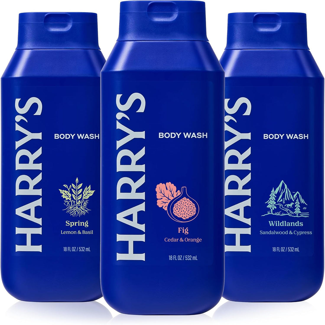 Harry's Body Wash for Men Variety Pack - 3 x 532ml Signature Scents - Sulphate, Paraben & Dye Free - Moisturising, Cleansing & Deep Cleanse - Perfect for Sensitive Skin