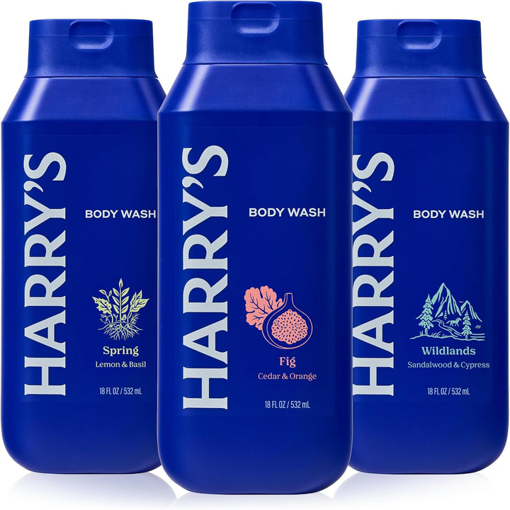 Harry's Body Wash for Men Variety Pack - 3 x 532ml Signature Scents - Sulphate, Paraben & Dye Free - Moisturising, Cleansing & Deep Cleanse - Perfect for Sensitive Skin Halalzen