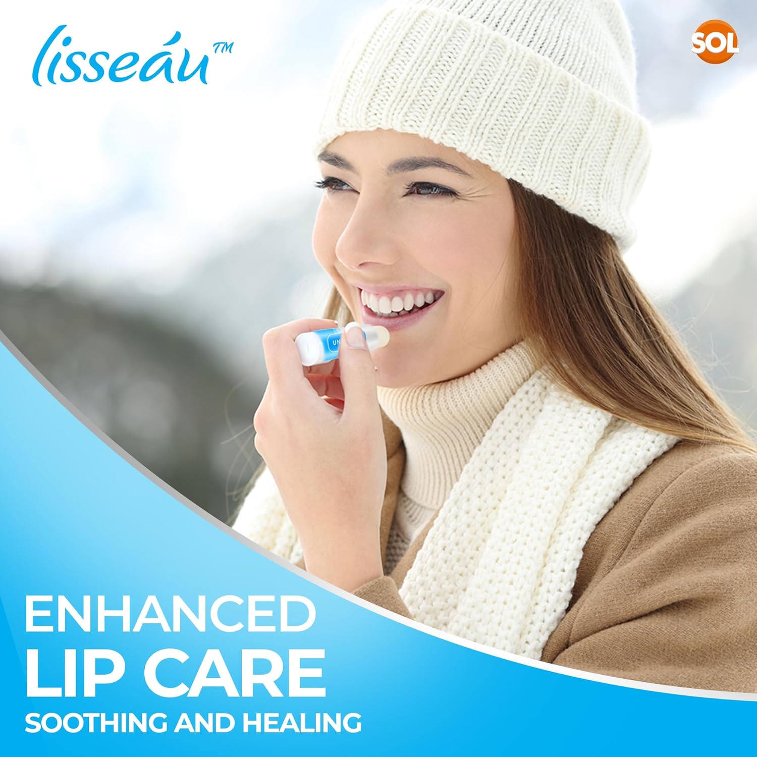 SOL 14pk Unscented Lipbalm Multipack - Moisturiser & Hydrating Lip Balm for Men and Women, Repair for Dry, Chapped Lips With Vitamin E, Long-Lasting Lip Care Sticks for Home, Office, or On-the-Go Use