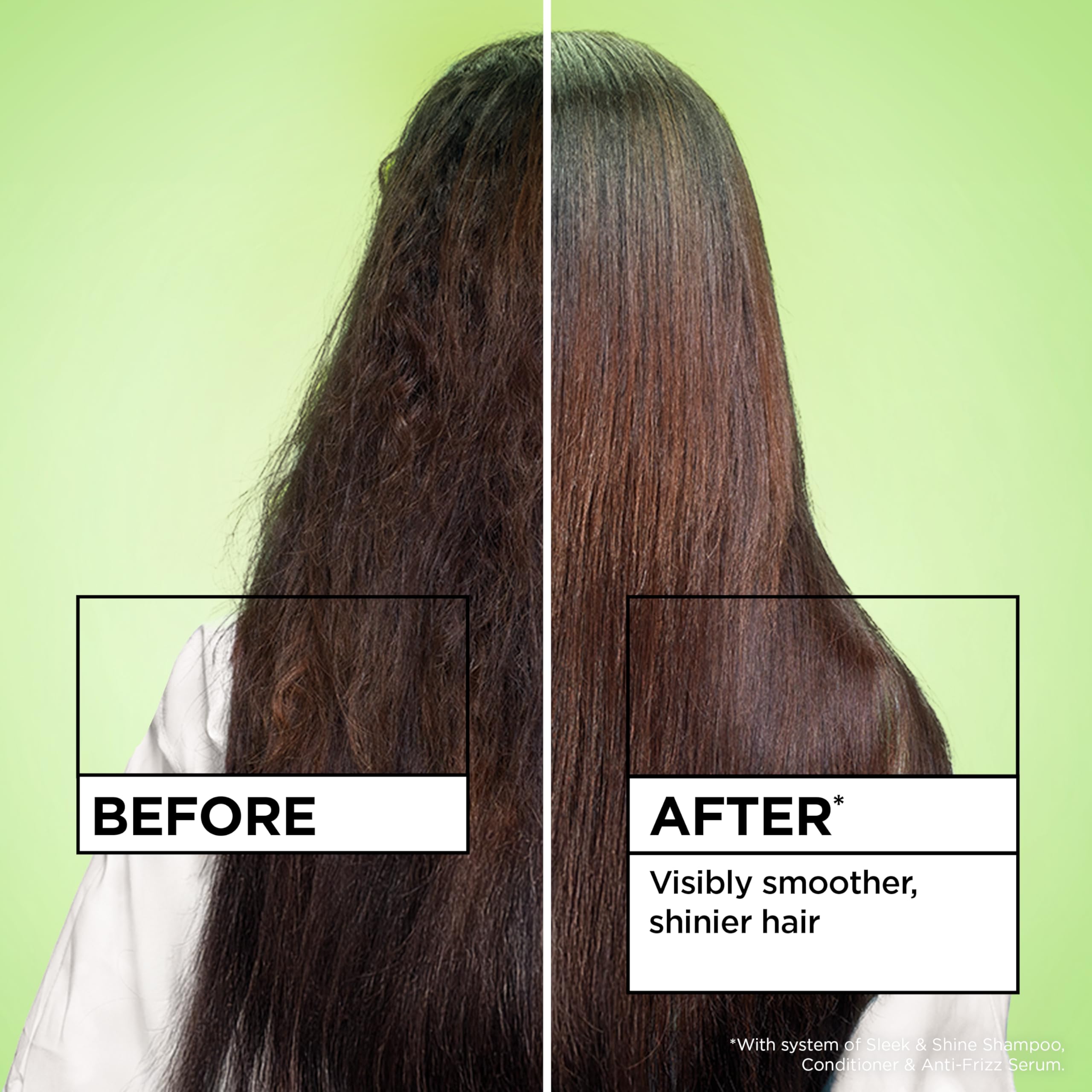 Garnier Fructis Sleek & Shine Anti-Frizz Serum for Frizzy, Dry Hair, Argan Oil, 5.1 Fl Oz, 1 Count (Packaging May Vary) Halalzen
