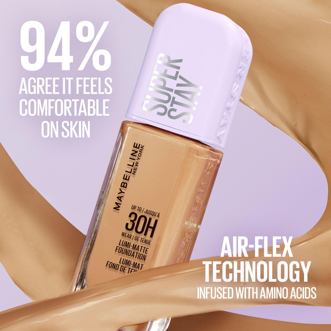 Maybelline Super Stay Lumi-Matte Foundation, Lightweight and Buildable Full Coverage Foundation Makeup For Up To 30HR Wear, 125, 1 Count