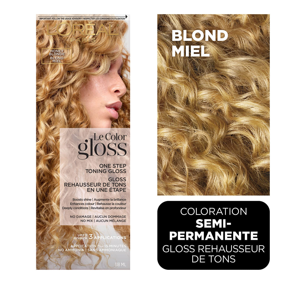 L’Oreal Paris Le Color Gloss One Step In-Shower Toning Hair Gloss for Bleached Hair, Neutralizes Brass, Conditions & Boosts Shine, Platinum Pearl, 4 Ounce