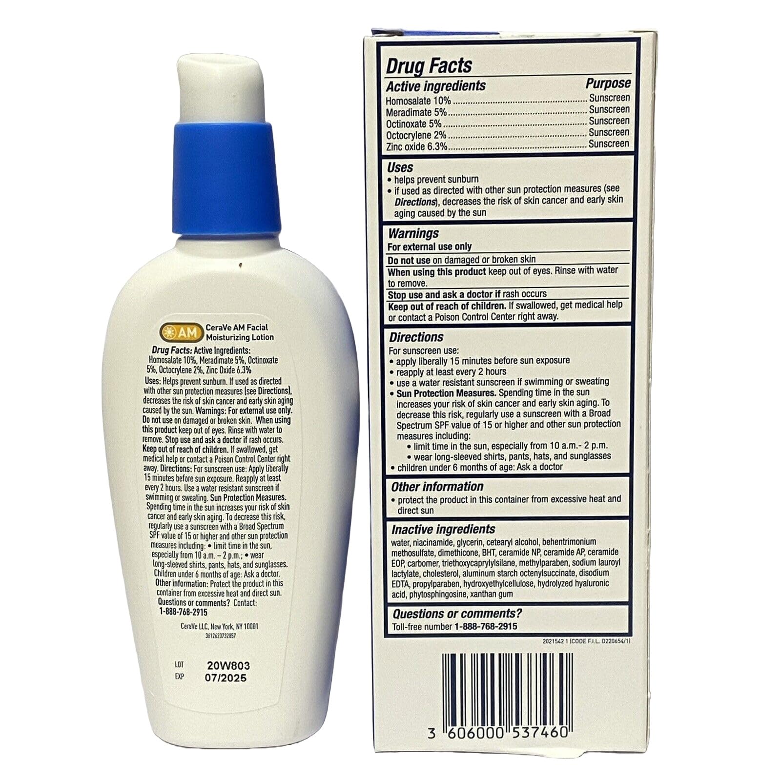 CeraVe AM Facial Moisturizing Lotion with SPF 30, Oil-Free Face Moisturizer with SPF, Formulated with Hyaluronic Acid, Niacinamide & Ceramides, Non-Comedogenic, Broad Spectrum Sunscreen, 3 Ounce Halalzen