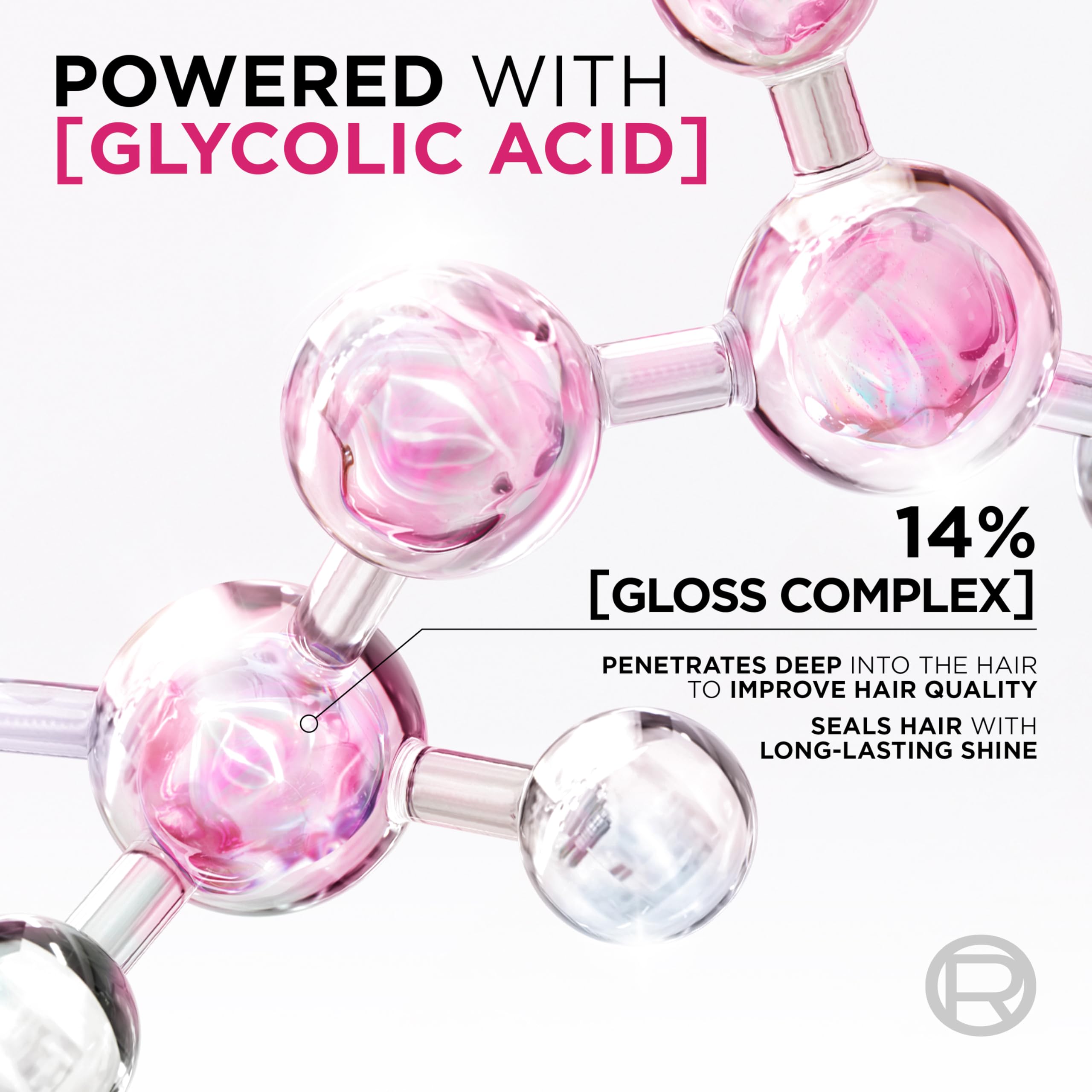 L'Oréal Paris Hair Serum For Dull Lifeless Hair, Elvive Glycolic Gloss Leave-In Treatment With 14% Gloss Complex, Fills Hair Fibres For Smoothness And Heat Damage Protection With Mirror Shine, 150ml