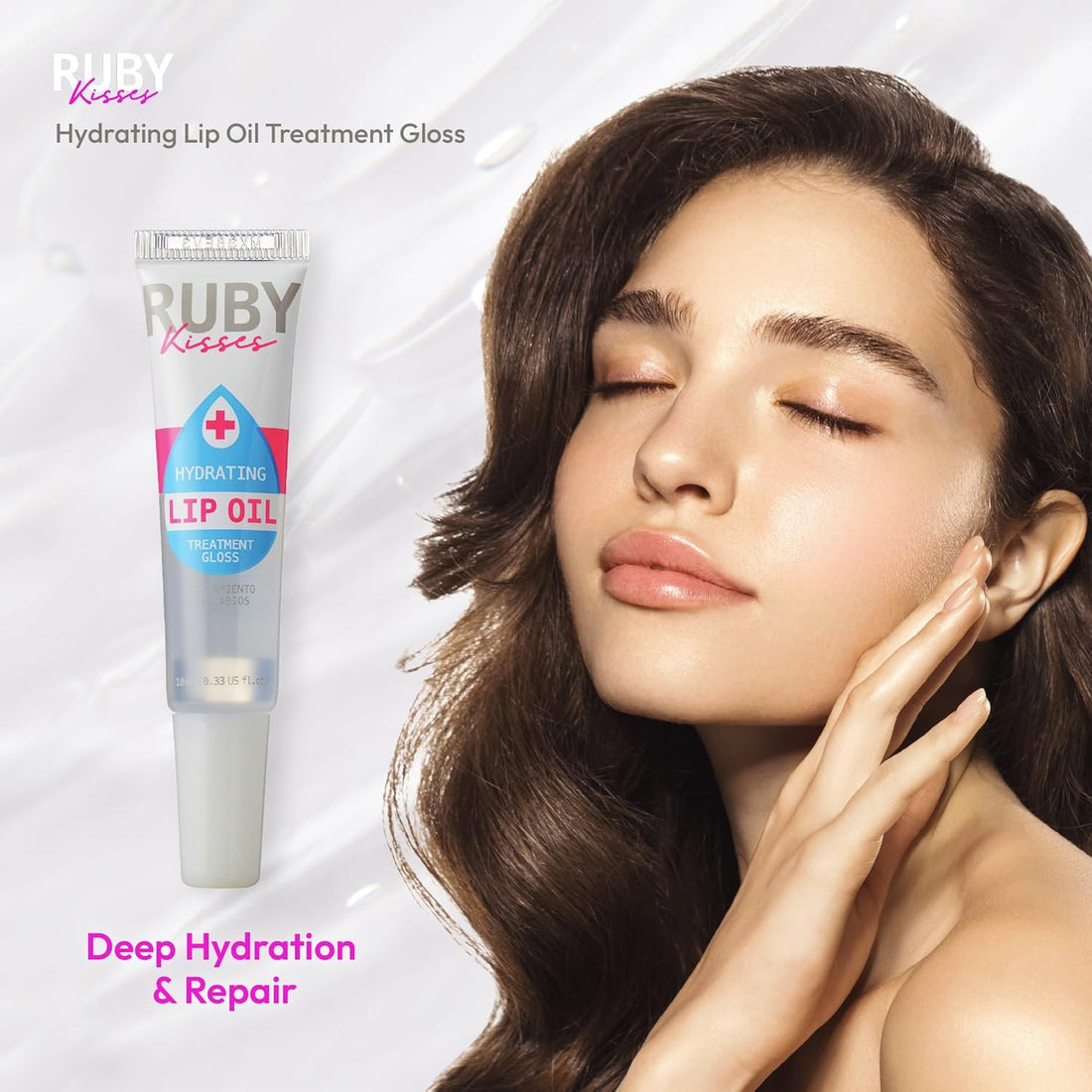 Ruby Kisses Hydrating Clear Lip Oil Treatment Gloss (3 Pack), Hydrates & Heals with Vitamin E & Jojoba, Lightweight Non-Greasy Formula with Almond Oil, Repair & Protect Dry Chapped Lips Halalzen