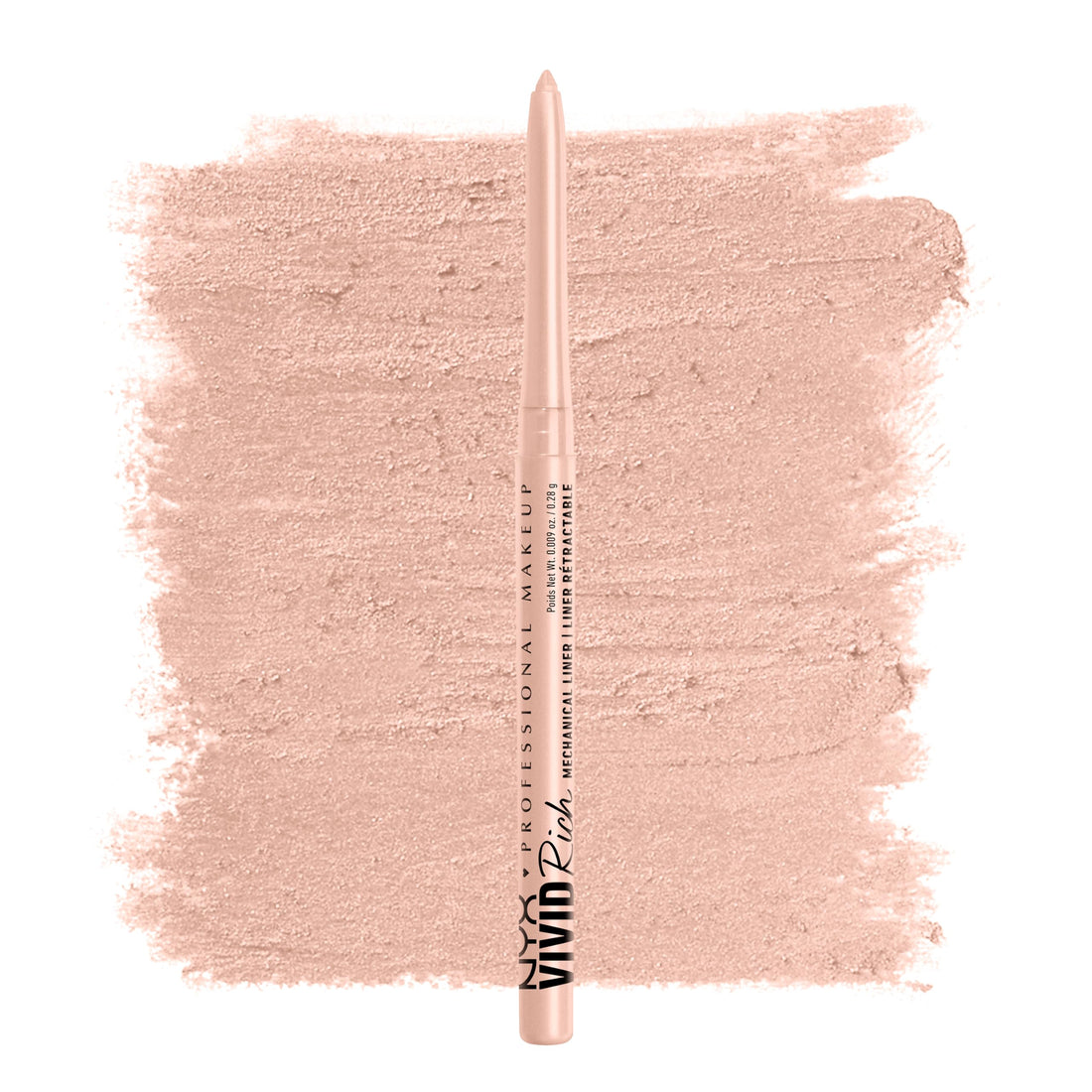 NYX PROFESSIONAL MAKEUP Vivid Rich Mechanical Eye Pencil, Vivid Rich Mechanical, Creamy Retractable Eyeliner - Smokin Topaz, Brown Eyeliner