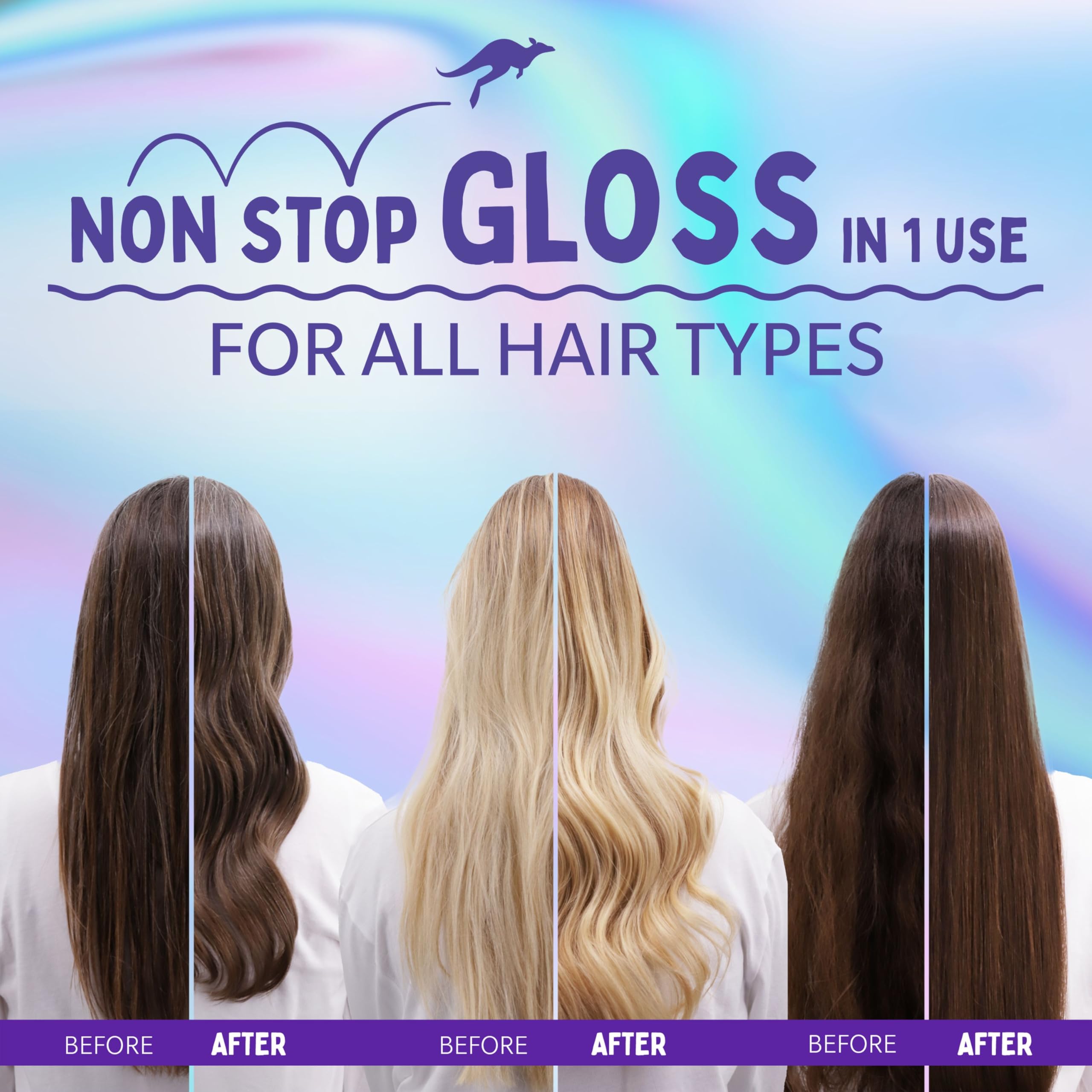 Aussie Oh My Gloss Moisture-Mazing Leave-In Treatment Lightweight Serum 160ml, Moisture & Shine Booster for Dull Hair. With Jojoba, Safflower & Australian Macadamia Nut Oils. Vegan & Cruelty-Free