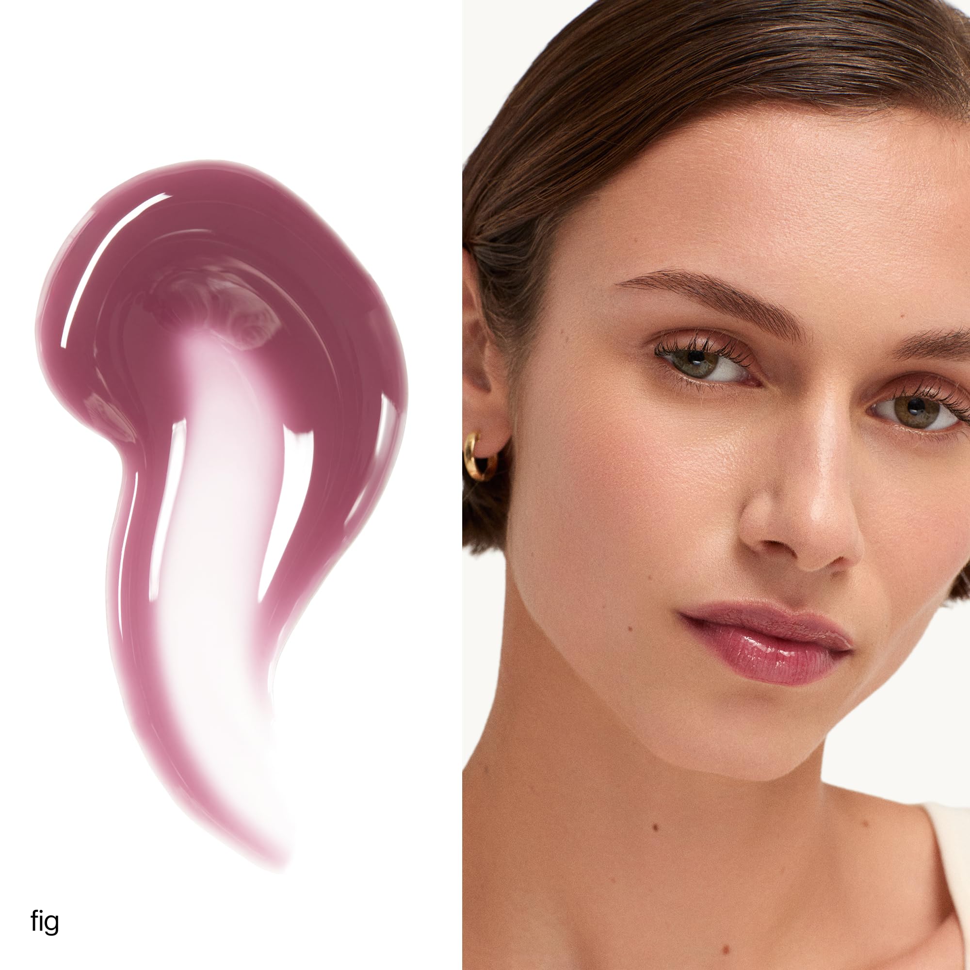 goop Beauty Hydra-Barrier Gel Gloss | Hydrating Lip Gloss to Moisturize & Plump Lips | Hyaluronic Acid & Vitamin E | Glaze - Palest Clear Pink | 0.13 oz