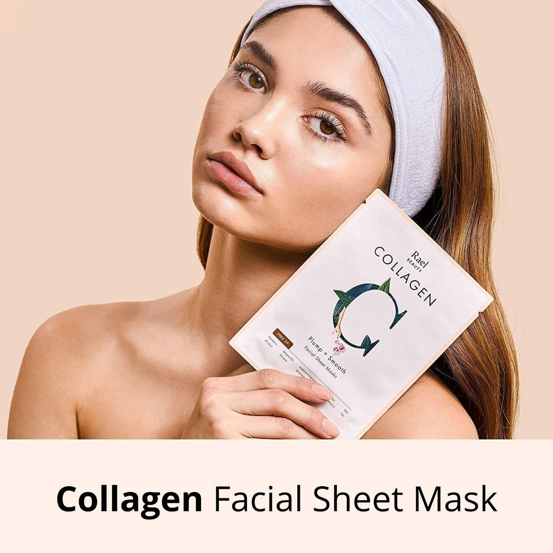 Rael Face Mask Skin Care, Collagen Face Masks - Bamboo Facial Sheet Mask, Korean Skincare, with Collagen Essence and Fruit Extracts, Nourishing and Moisturizing, All Skin Types (Collagen, 5 Sheets) Halalzen