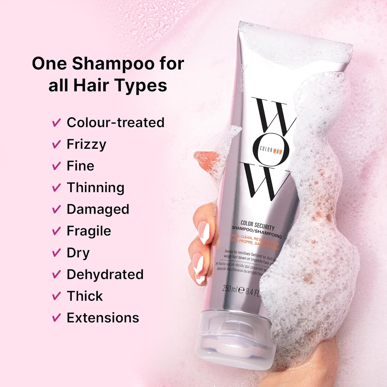 COLOR WOW Color Security Shampoo & Conditioner Duo – Sulphate-Free, Hydrating Cleanse + Moisture for Normal to Thick Hair | No Residue, Vegan, Cruelty-Free, 2 x 250ml Halalzen