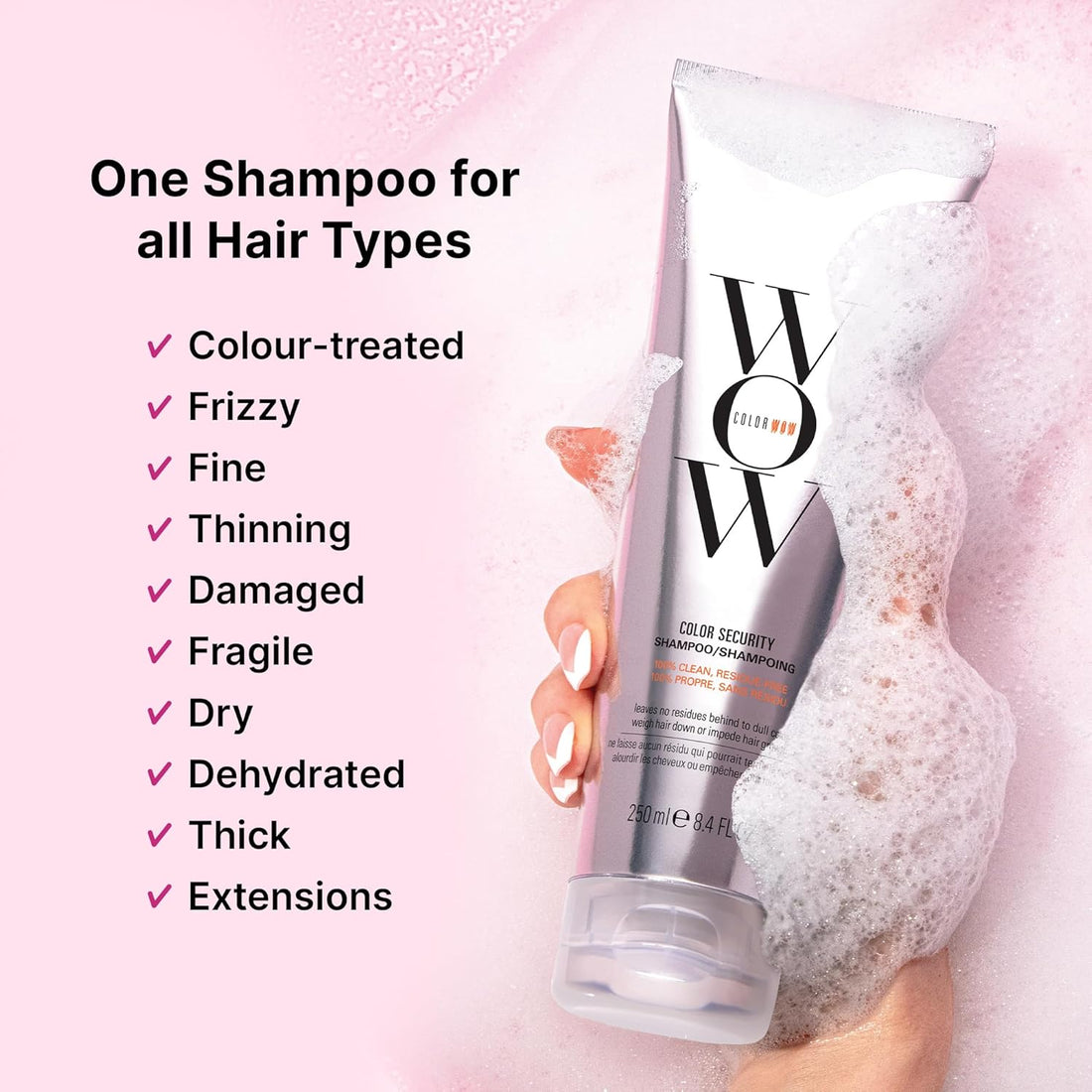COLOR WOW Color Security Shampoo & Conditioner Duo – Sulphate-Free, Hydrating Cleanse + Moisture for Normal to Thick Hair | No Residue, Vegan, Cruelty-Free, 2 x 250ml Halalzen
