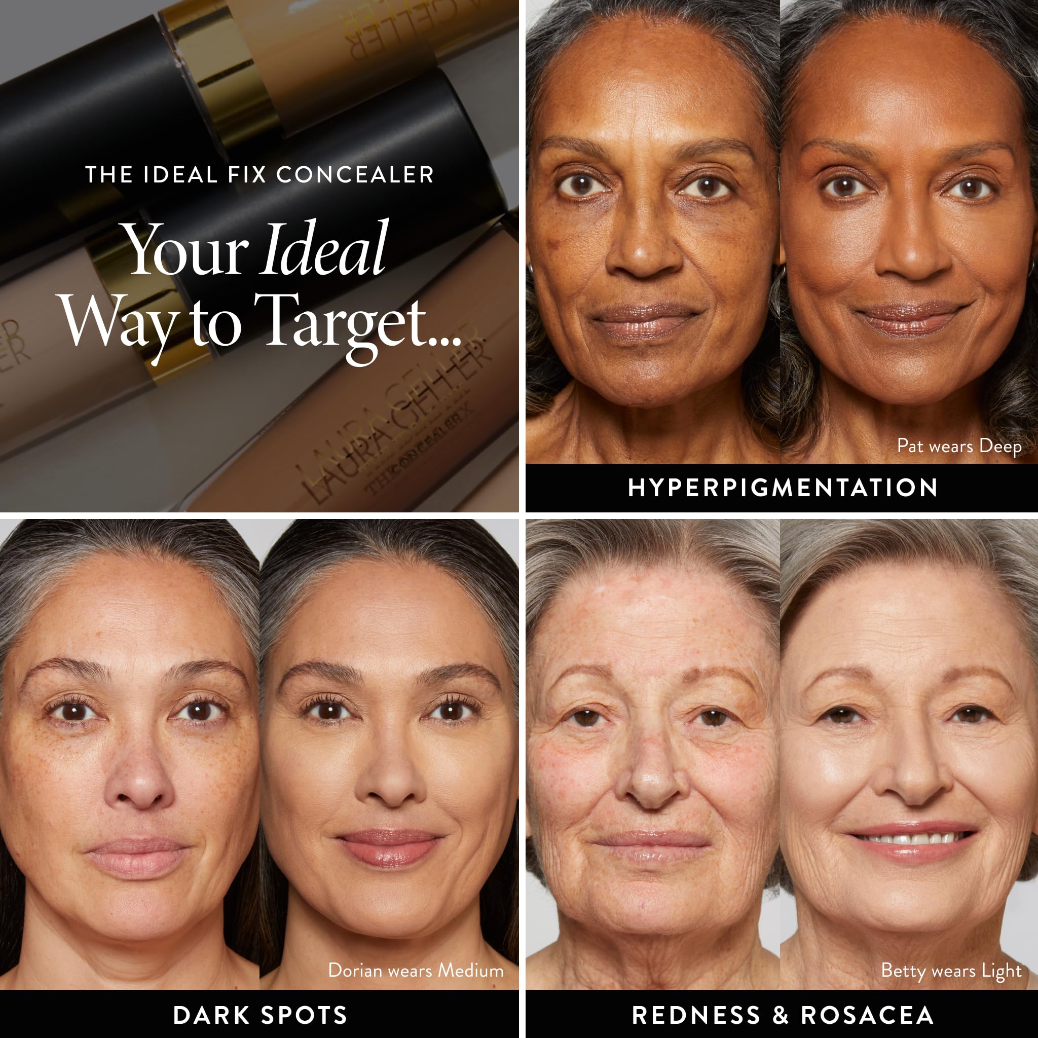 LAURA GELLER NEW YORK The Ideal Fix Concealer (Tan) - Long-Lasting Liquid Concealer For Covering Under Eye Dark Circles & Blemishes Halalzen