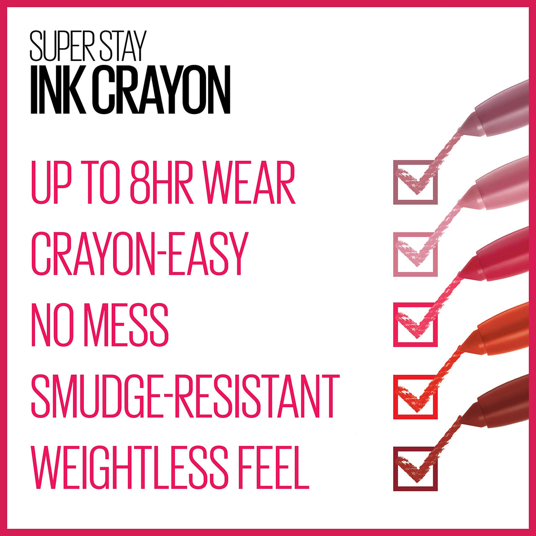 Maybelline Super Stay Ink Crayon Matte Longwear Lipstick Makeup, 150 Chase Dreams, 0.04 oz