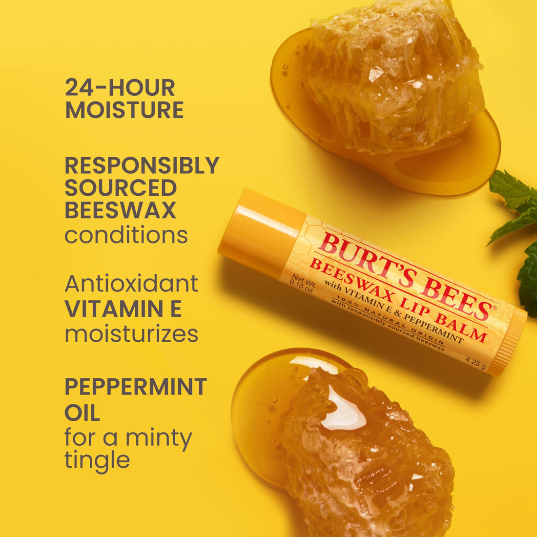 Burt's Bees Lip Balm Multipack, Chapstick Lip Balms With Beeswax And Vitamin E, Duo Value Pack, 2x4.25g Halalzen
