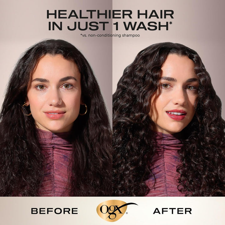 OGX Coconut Milk Nourishing Hair Bundle, Hydrating Shampoo (1x 577ml) and Conditioner (1x 577ml), Immediate Softness from 1st Use, Sulfate Free Surfactants for Dry and Damaged Hair