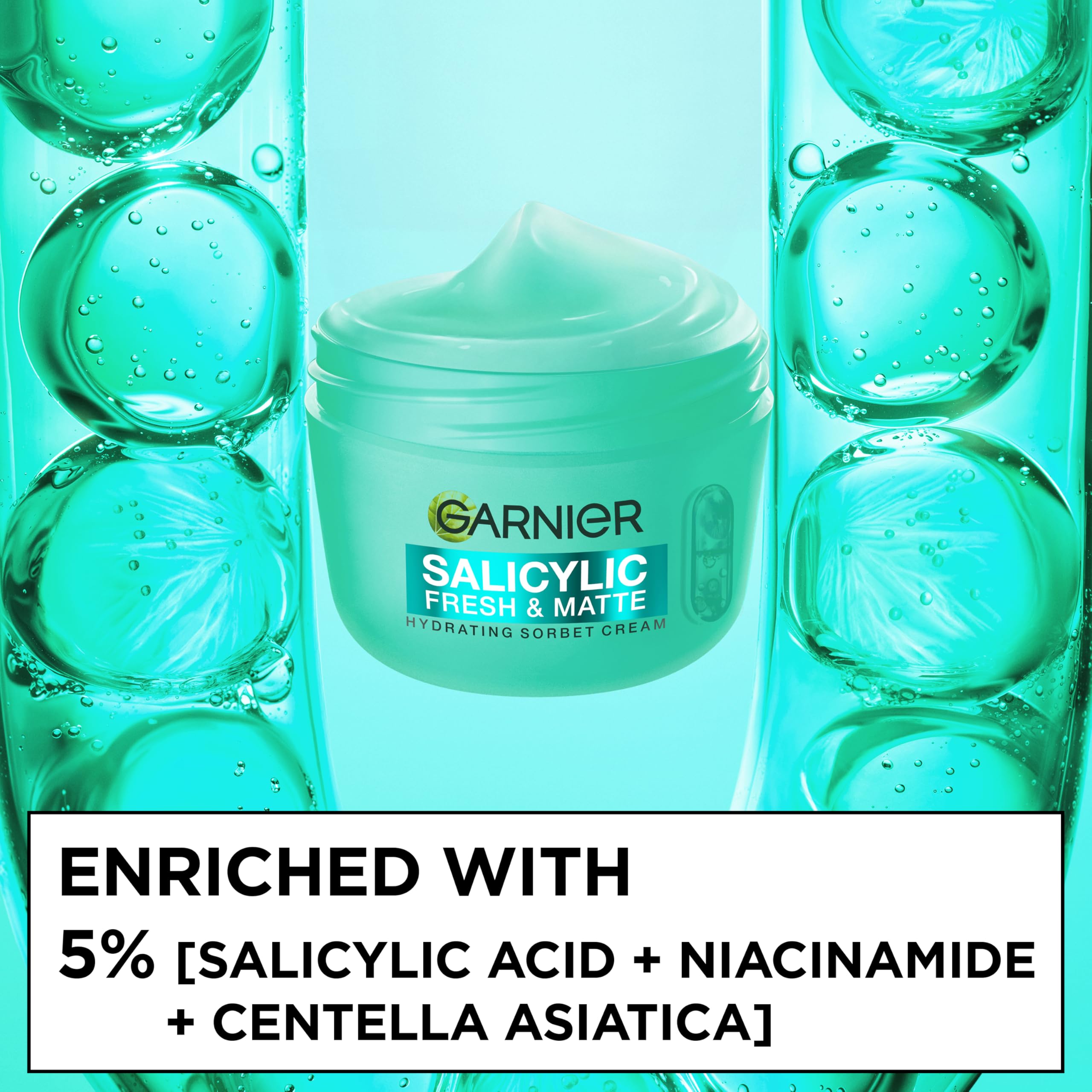 Garnier Vitamin C* Fresh & Bright Hydrating Sorbet Cream, 4% Vitamin C* & Niacinamide, Ultra Fresh & Light, For Dull, Uneven Skin, Cruelty Free International & Vegan - 85ml