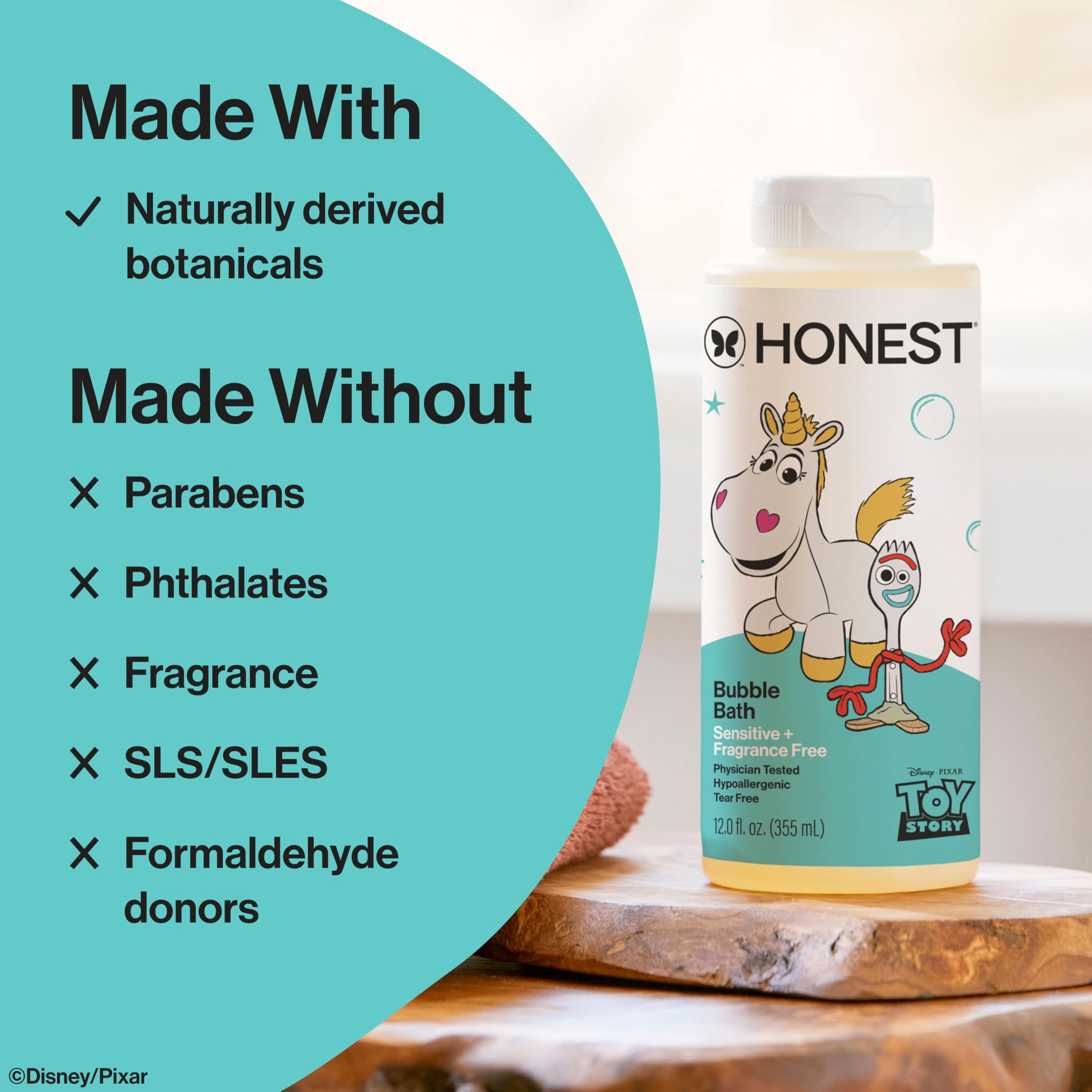 The Honest Company Foaming Bubble Bath & Baby Wash, Tear-Free, Hypoallergenic, Natural Formula, Lavender Calm Scent, 12 fl oz Halalzen