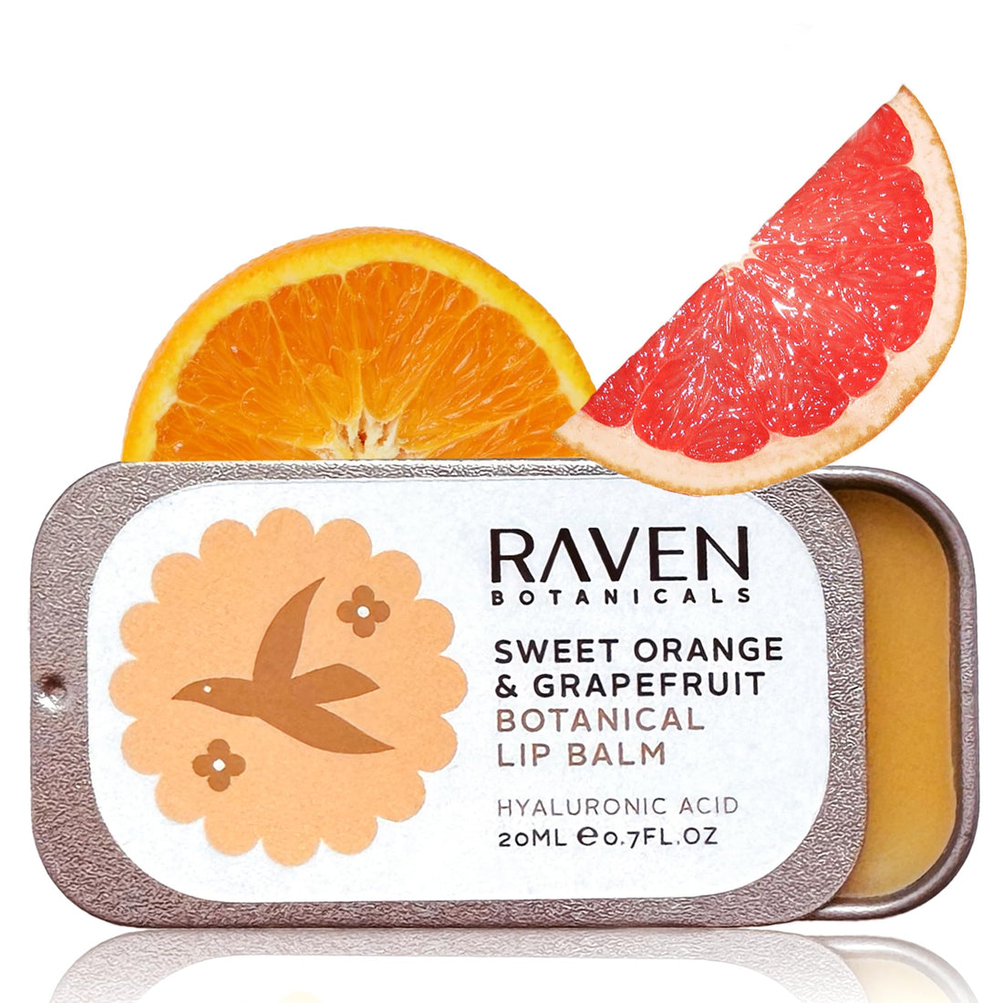 Raven Botanicals Natural Lip Balm Treatment, Hydration and Barrier Support, Organic Plant Extract Formula – Botanical Lip Balm 20ml (Rose Geranium)