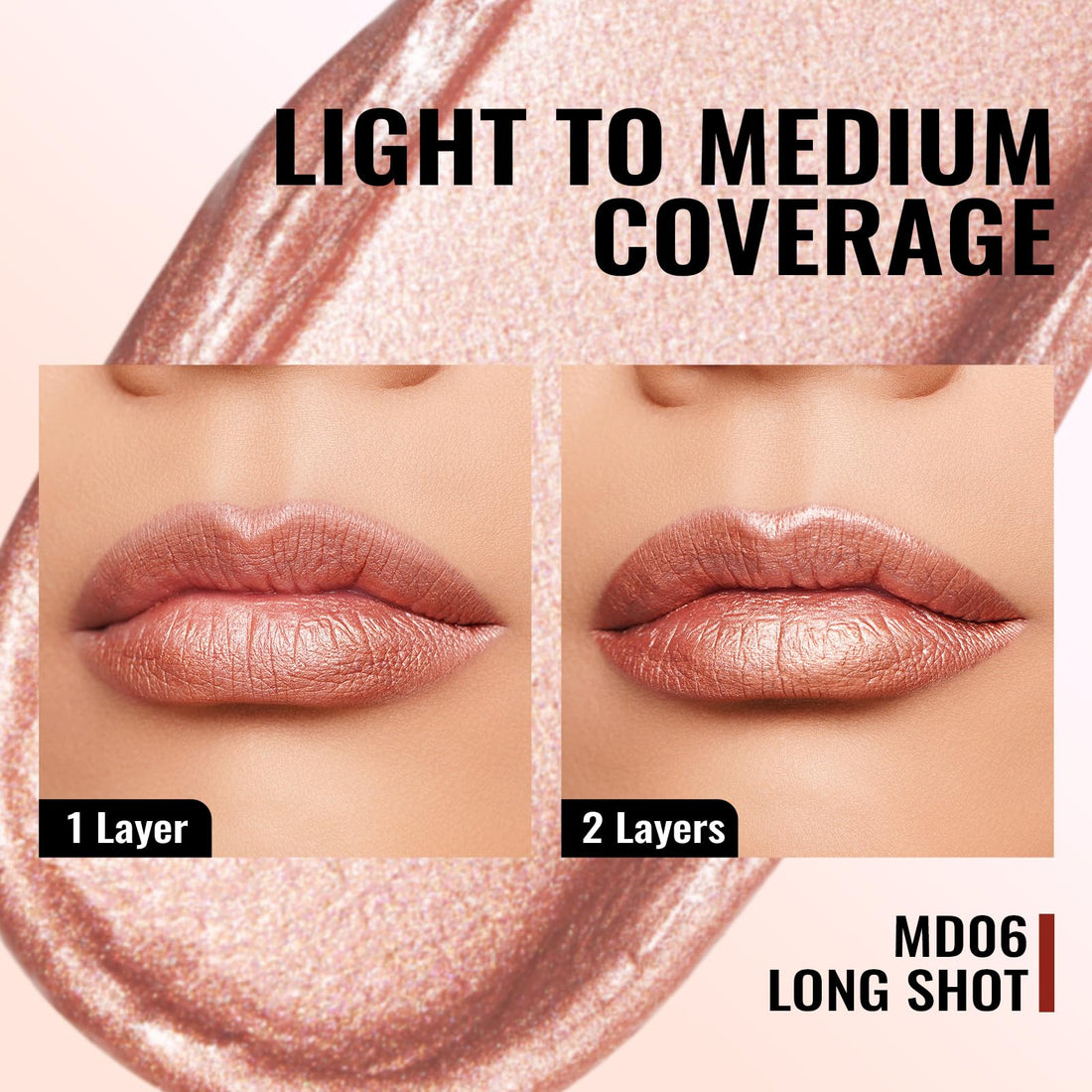 Oulac Metallic Diamond Shine Liquid Lip Gloss - Glitter Glossy for Lip & Eye, Long Lasting 24H + & Waterproof, Lightweight Lip Stain, 3D Metallic Finish, No Transfer, Vegan, 4.5ml,MD05 Loose Control Halalzen