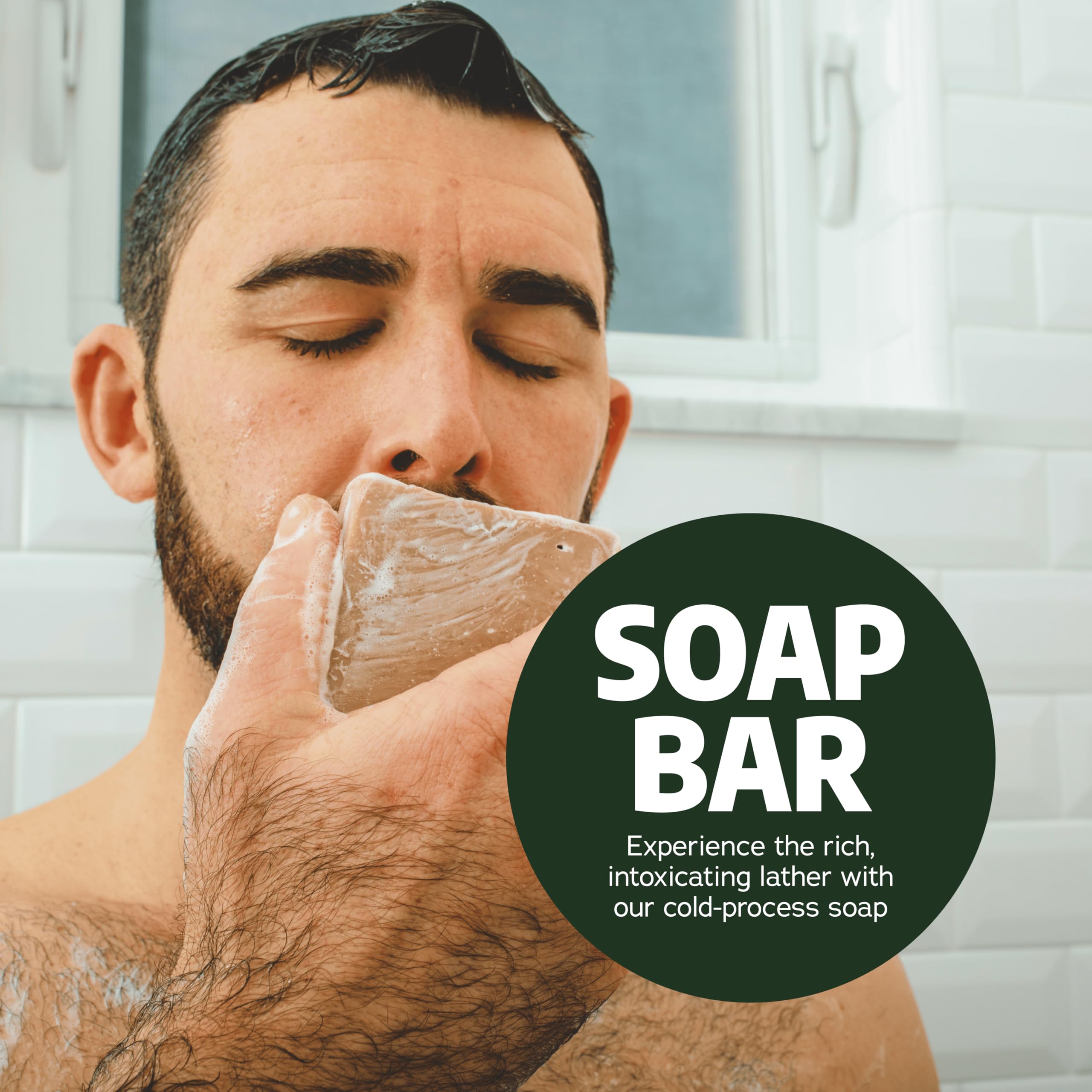Dr. Squatch Natural Men’s Bar Soap - Cold Process Body Soap Bar with Natural Oils - Gifts for Men - Deep Sea Goat's Milk, Wood Barrel Bourbon, Rainforest Rapids, Alpine Sage & Bay Rum (5 oz, 5-Pack)