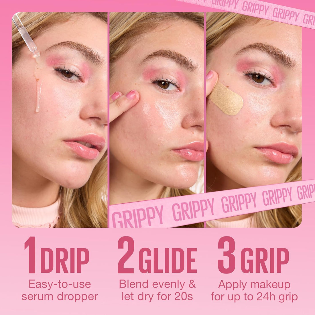 Maybelline Grippy Serum Primer, Hydrating Makeup Primer with 2% Niacinamide For Up To 24HR Make Up Wear, Clear, 1 Count Halalzen