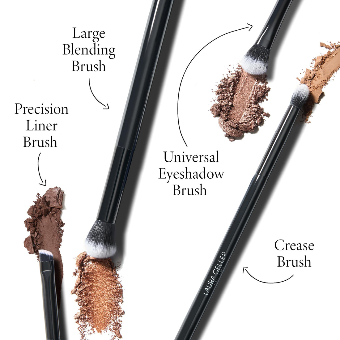LAURA GELLER NEW YORK Retractable Black Kabuki Brush for Liquid, Cream and Powder Face Makeup With Aluminum Handle Halalzen