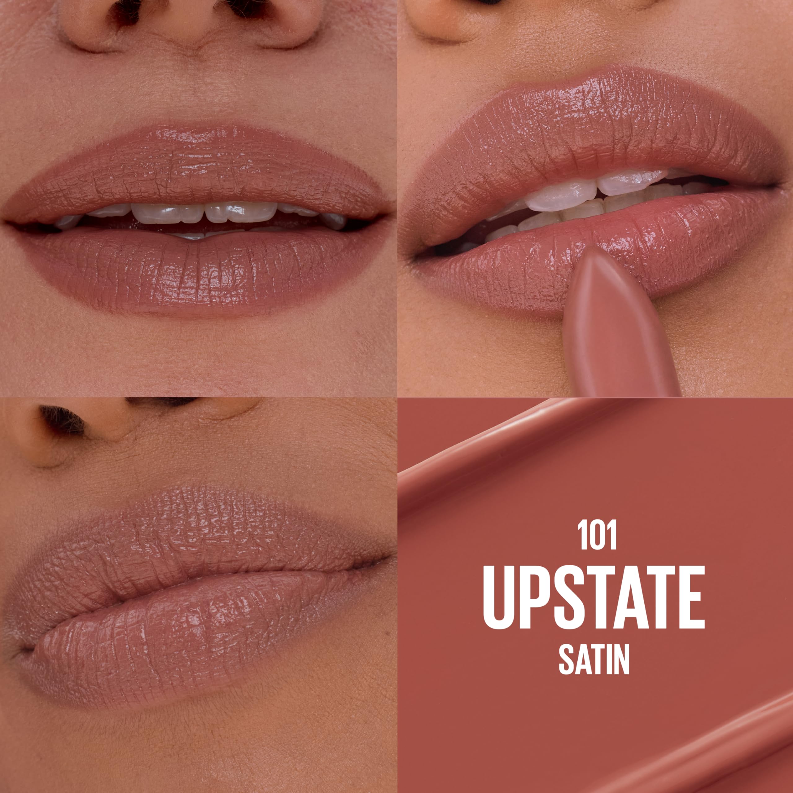 MAYBELLINE Serum-Lippenstift, Feuchtigkeitsspendendes Lippen-Make-up mit 8 Stunden Lippenauffüllender Feuchtigkeit mit Hyaluronsäure + Öl-Mischung, Wild Card (Mitteltoniges Rot Matt)