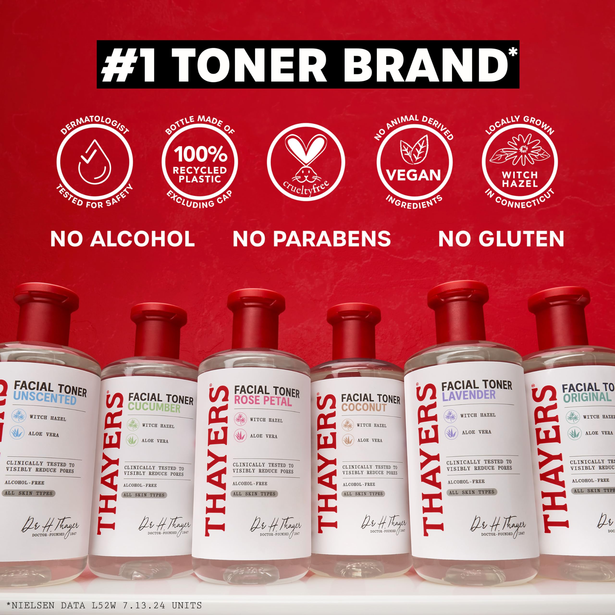 Thayers Witch Hazel Facial Gentle Rose Petal Toner Lotion with Organic Aloe Vera, All Day Hydration, Redue Pores & Improve Skin Texture, Vegan & Alcohol Free, 355ml