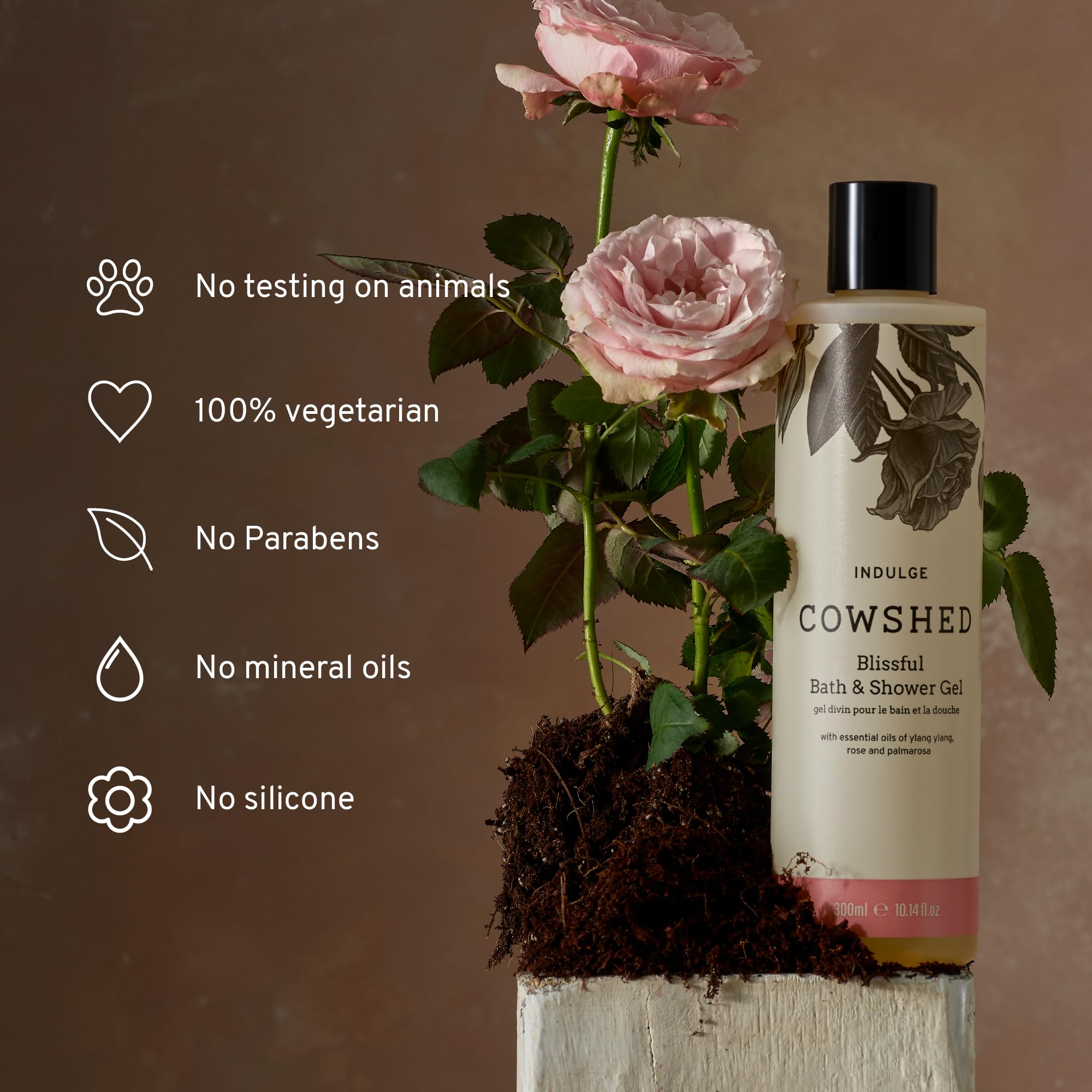 Cowshed Bath & Shower Gel 300ml | Replenish Uplifting Body Wash for Women & Men | Natural Body Wash, No Parabens | Hydrating Vegan Shower Gel with Red Mandarin, Bitter Orange and Grapefruit