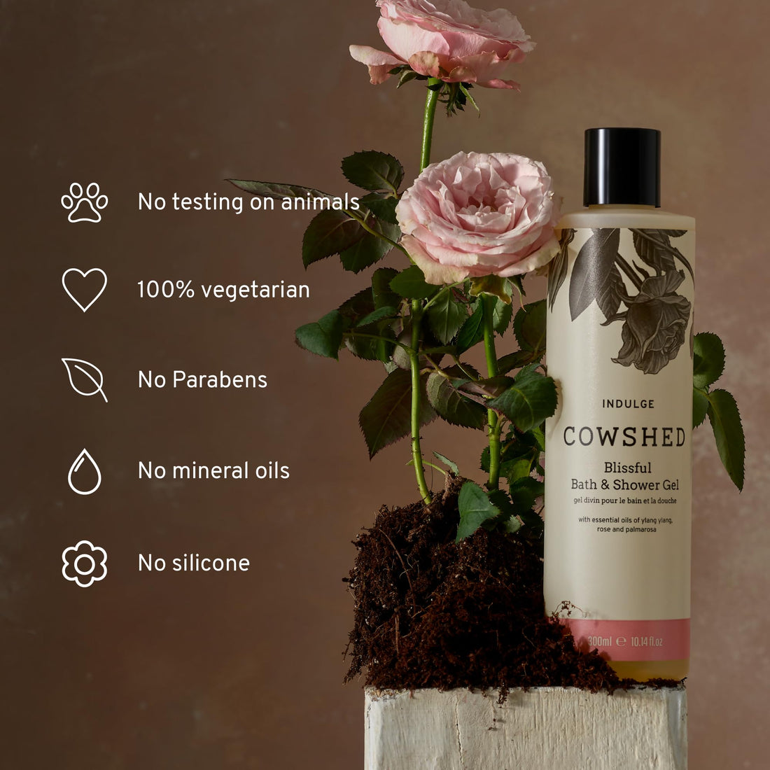 Cowshed Bath & Shower Gel 300ml | Replenish Uplifting Body Wash for Women & Men | Natural Body Wash, No Parabens | Hydrating Vegan Shower Gel with Red Mandarin, Bitter Orange and Grapefruit