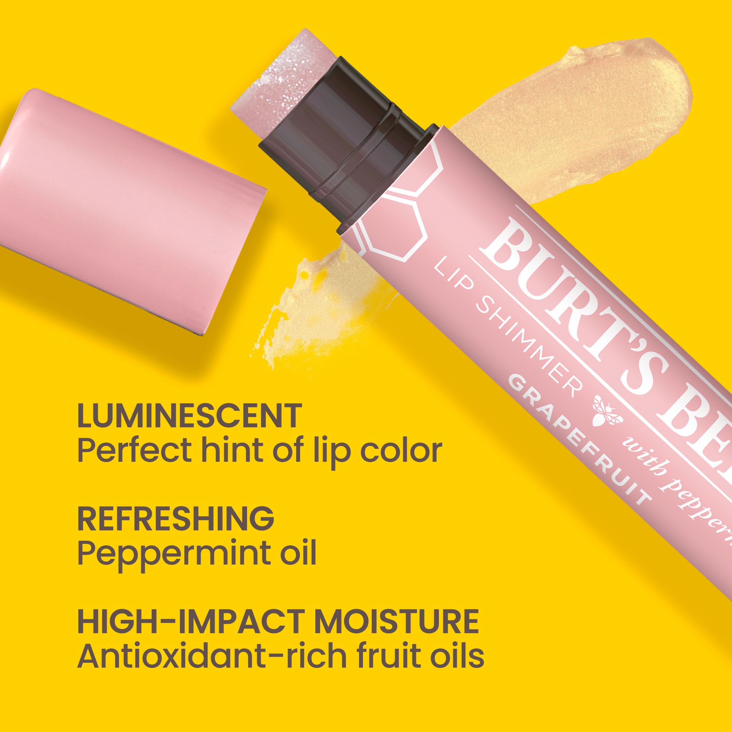 Burt's Bees Lip Balm Pomegranate, Moisturising Lip Balm With Beeswax & Vitamin E, 100% Natural Origin, 4.25g Halalzen