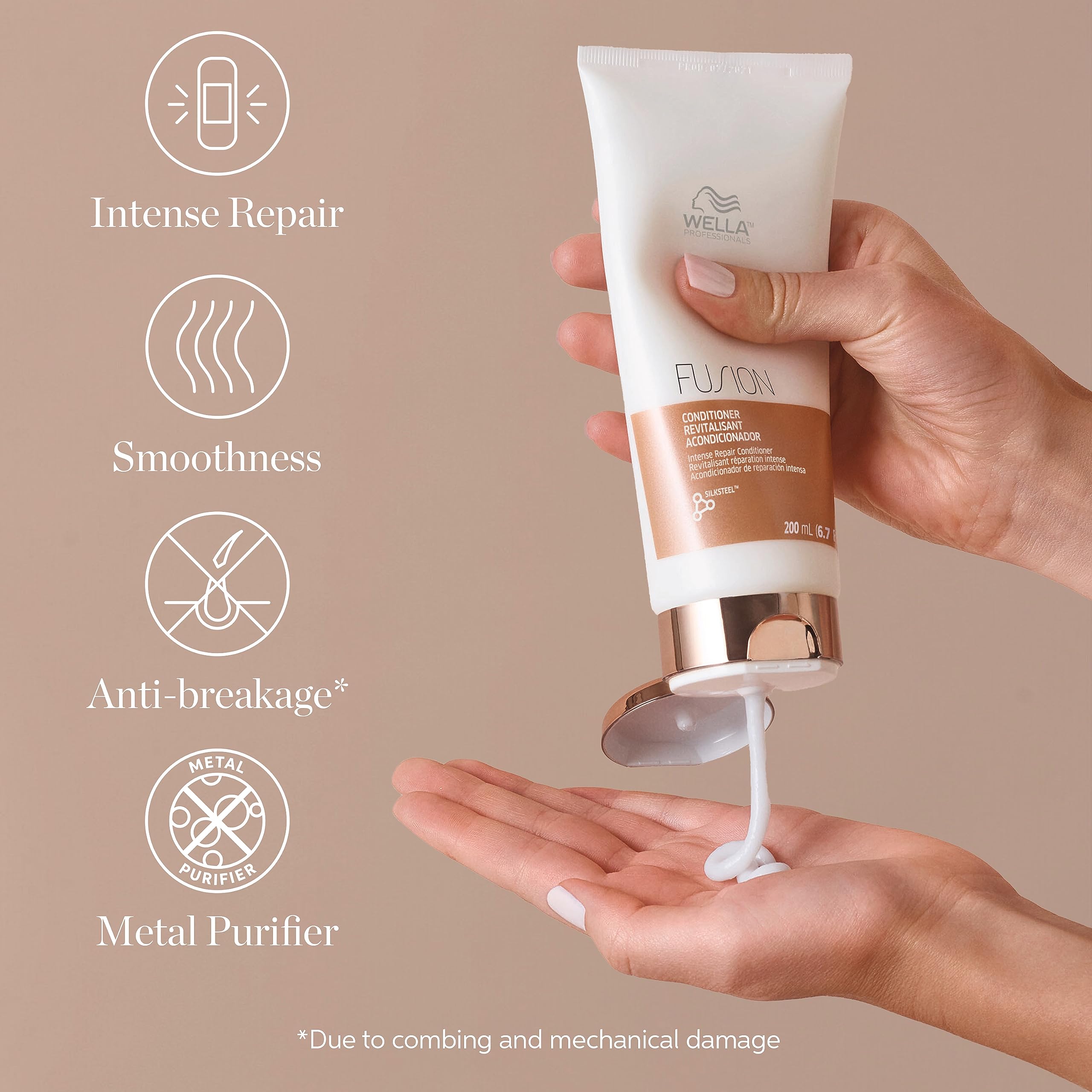 Wella Professionals Fusion Intense Repair Conditioner - Intense Repair & Smoothening Conditioner for Dry & Damaged Hair - Boost Shine & Protect Hair Against Breakage Halalzen