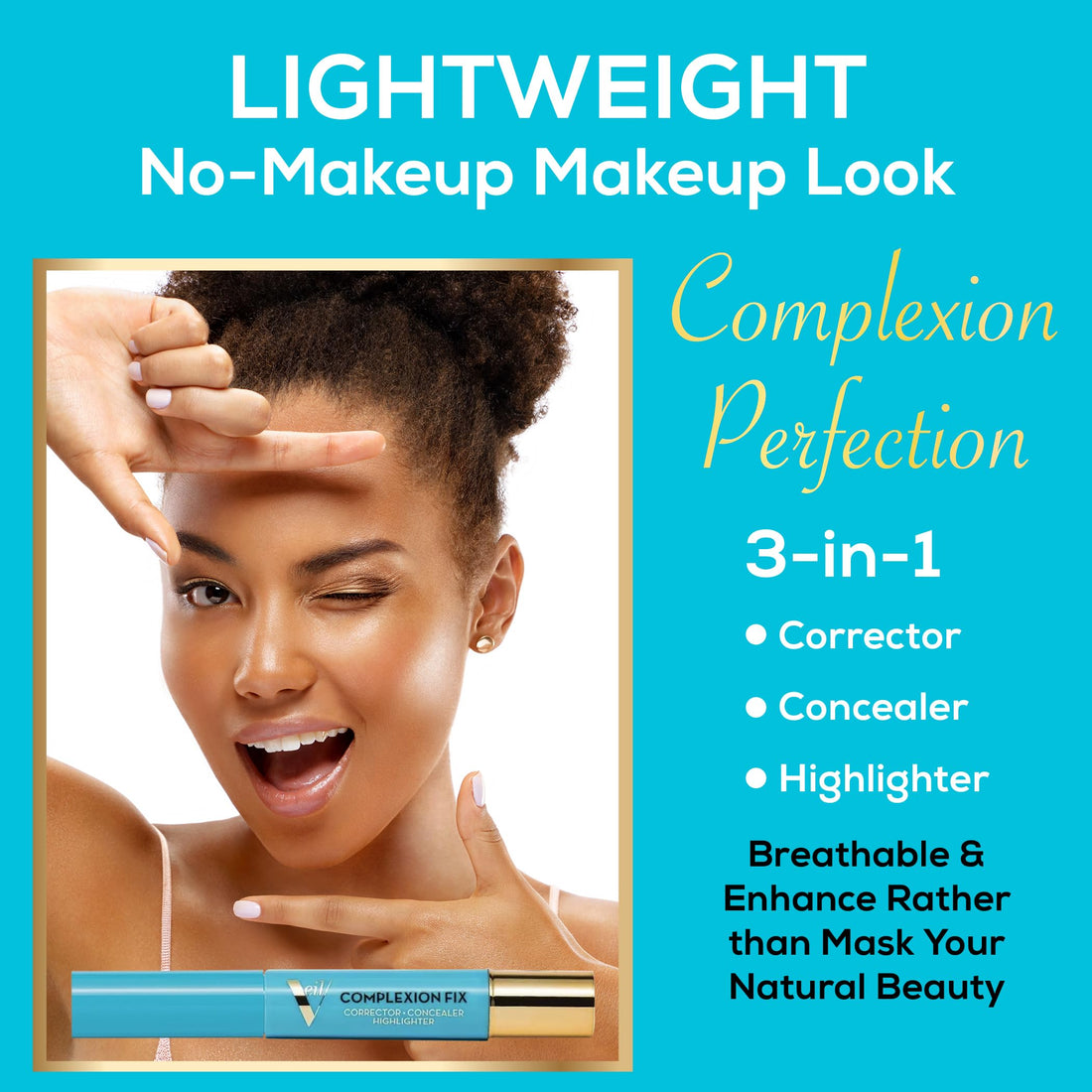 Complexion Fix Concealer - Hydrating Liquid Concealer for Under Eyes & Dark Circles - Infused with Hyaluronic Acid - Contour, Highlight, Correct - Anti-Aging, Vegan, Lightweight (3N Medium Neutral) Halalzen