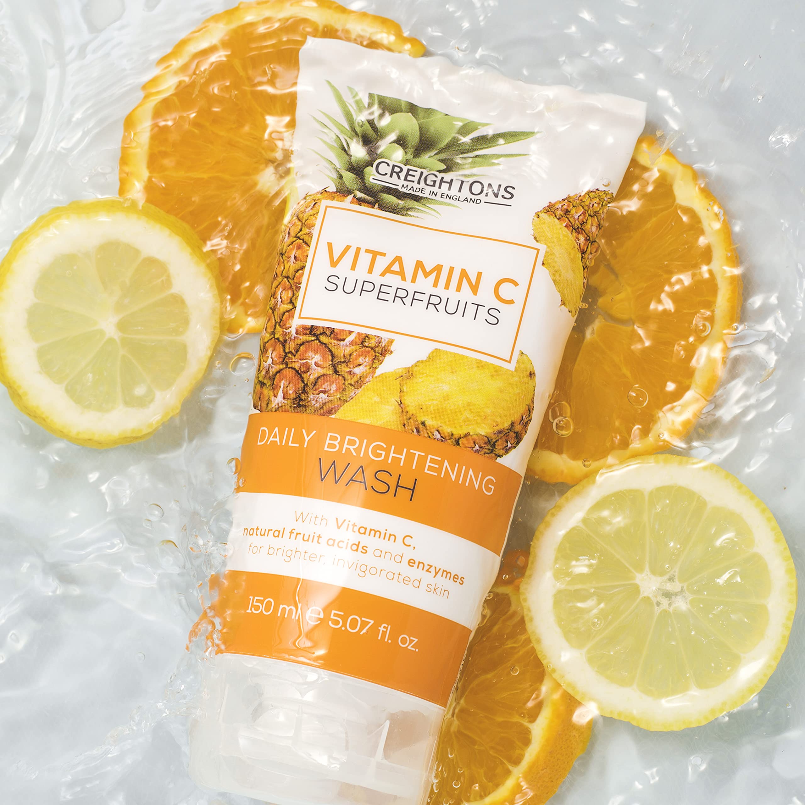 Creightons Vitamin C Superfruits Daily Brightening Wash (150 ml) - A Refreshing and Invigorating Daily Facial Wash with Vitamin C, Natural Fruit Acids & Enzymes to Enhance Skin Natural Radiance Cream