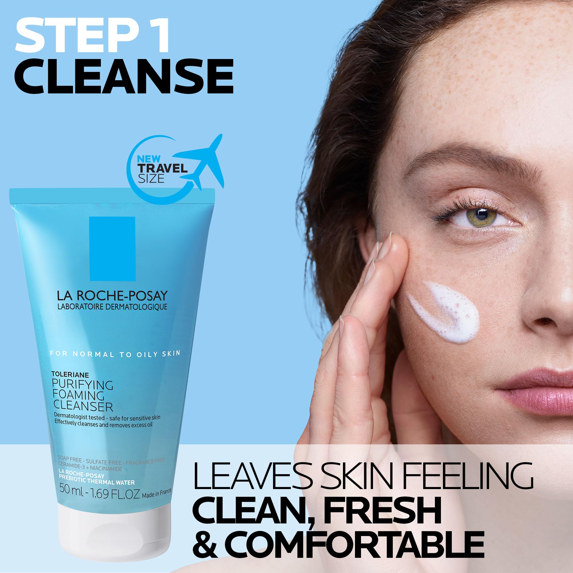 La Roche-Posay Toleriane Double Repair Face Moisturizer, Daily Moisturizer Face Cream with Ceramide & Niacinamide for All Skin Types, Immediate Comfort & Long Lasting Hydration, Fragrance Free Halalzen
