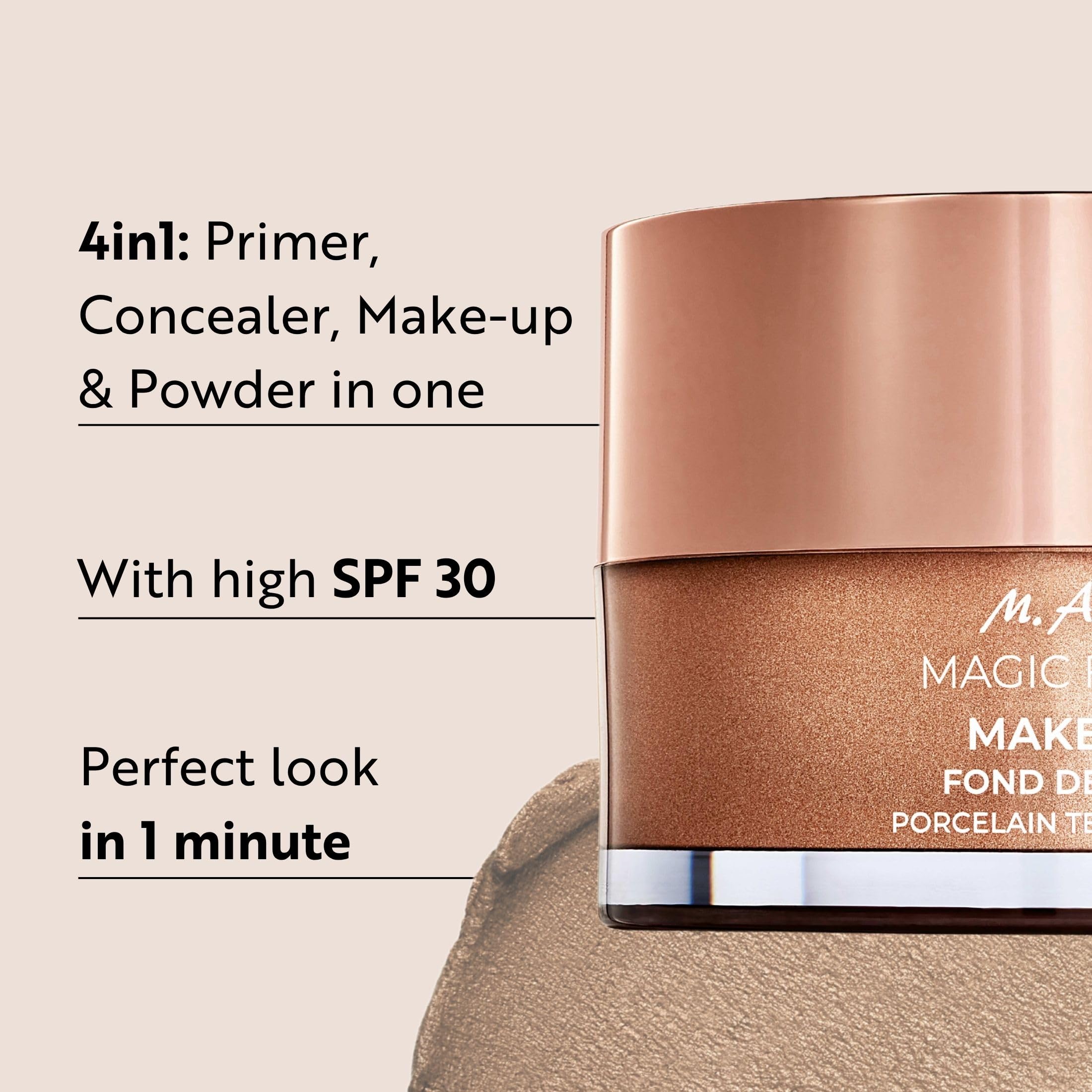 M. Asam Magic Finish Make-Up Mousse Classic (1.01 Fl Oz) – 4in1 Primer, Foundation, Concealer & Powder With Buildable Coverage, Hides Redness And Dark Spots, Vegan, For Light To Medium Skin Tones Halalzen