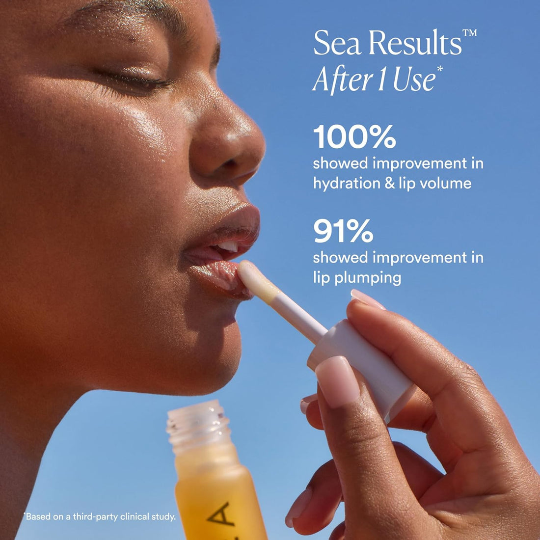 OSEA Hyaluronic Lip Oil Booster – Clean Beauty Lip Oil for Plump, Glossy, Hydrated Lips – Nourishing Seaweed & Meadowfoam Oil – Vegan, Non-Sticky, High-Shine Finish | Hydrates, Plumps, Smooths Halalzen