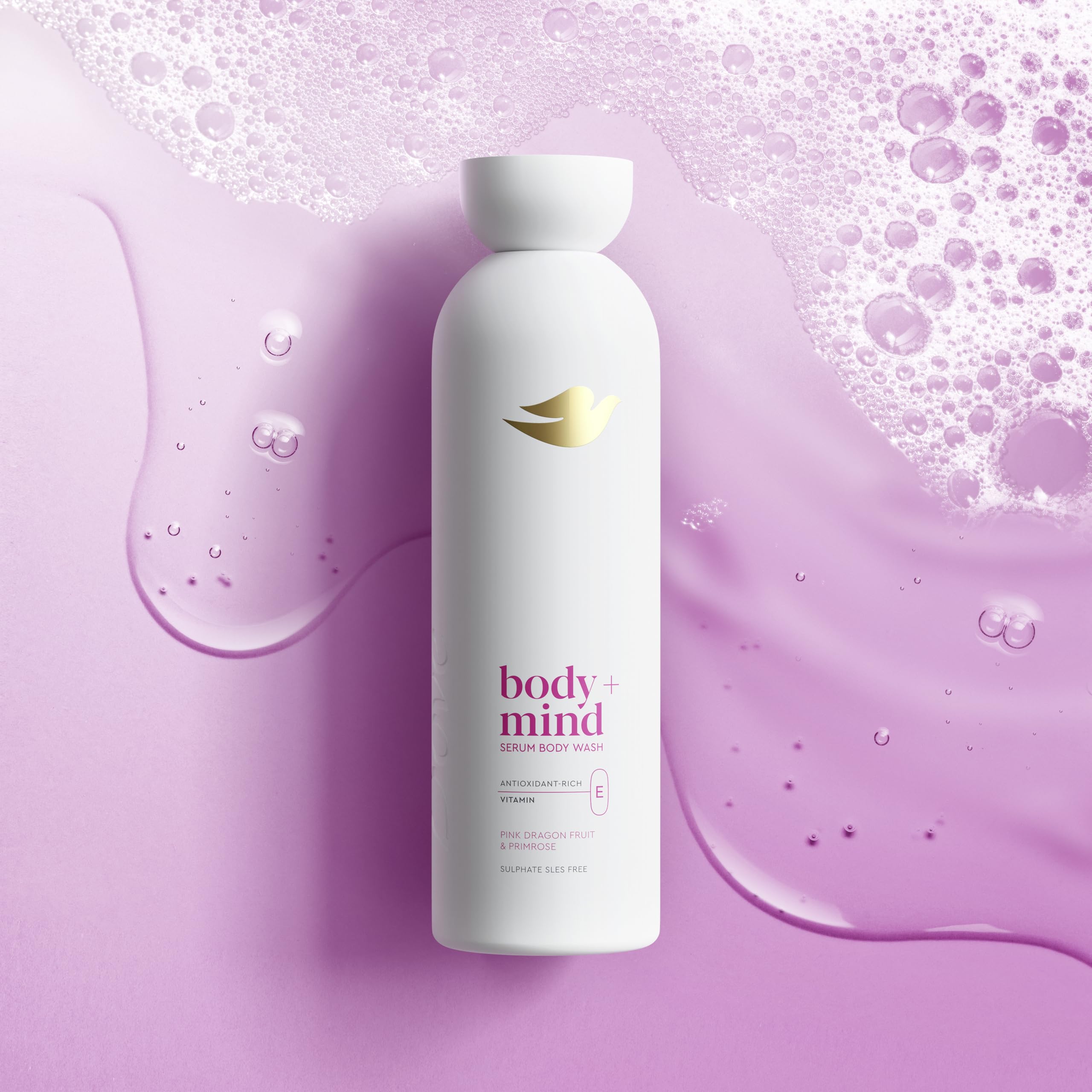Dove Body + Mind Jojoba Oil & Coconut Milk Serum Body Wash body cleanser with antioxidant-rich vitamin E for glowing skin 350 ml