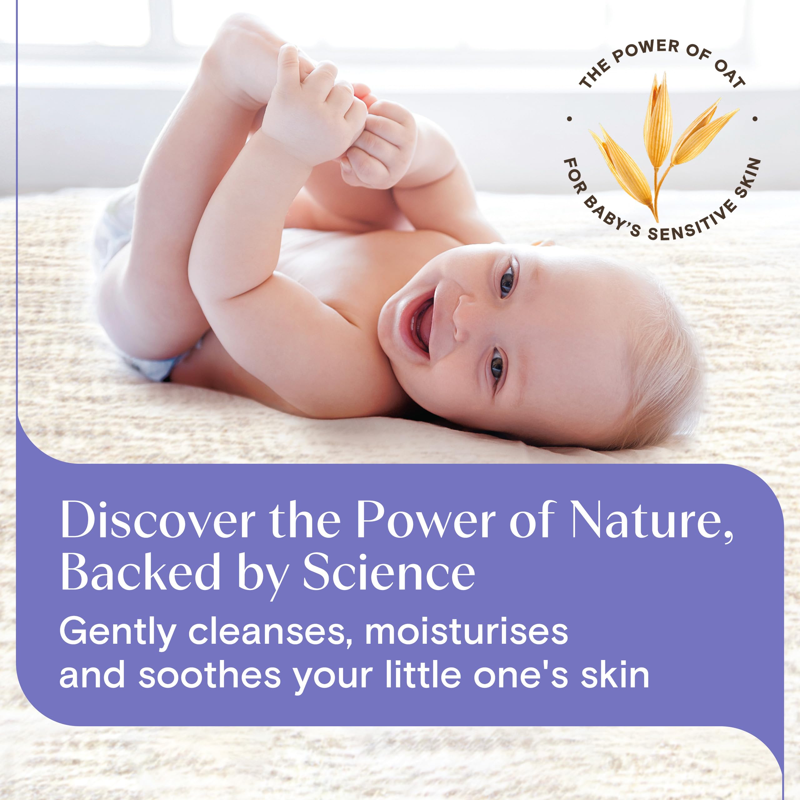 Aveeno Baby Calming Comfort Bedtime Bath and Wash (1 x 250ml), Tear-Free and Soap-Free Baby Wash with Gentle Lavender & Vanilla Scent, Gently Cleanses Skin Before Bedtime, for Delicate Skin
