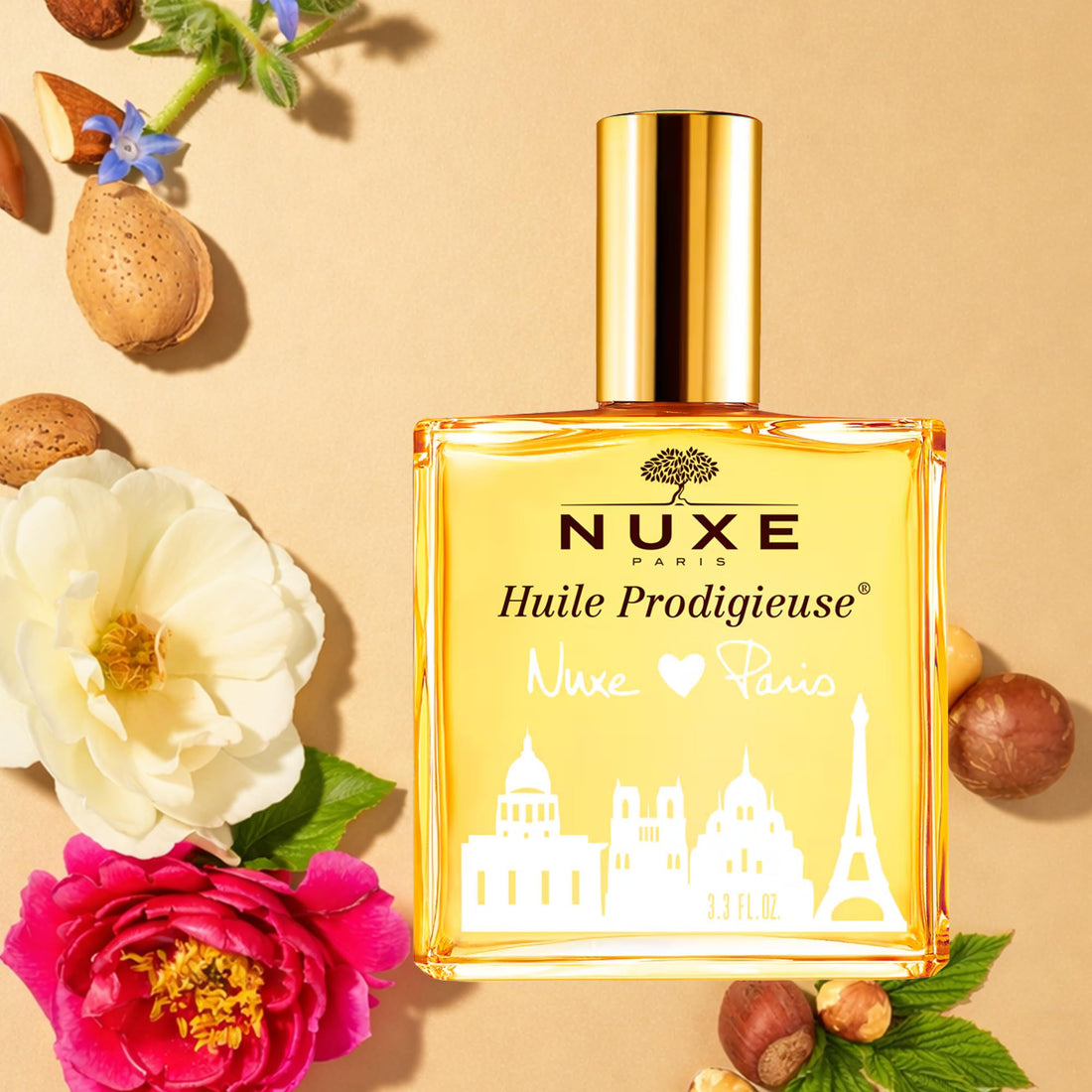 Nuxe Huile Prodigieuse Multi-Purpose Dry Oil for Face, Body and Hair, Iconic Dry Oil, Nourishes, Repairs & Enhances Skin & Hair, Multi-Purpose Vegan Formula