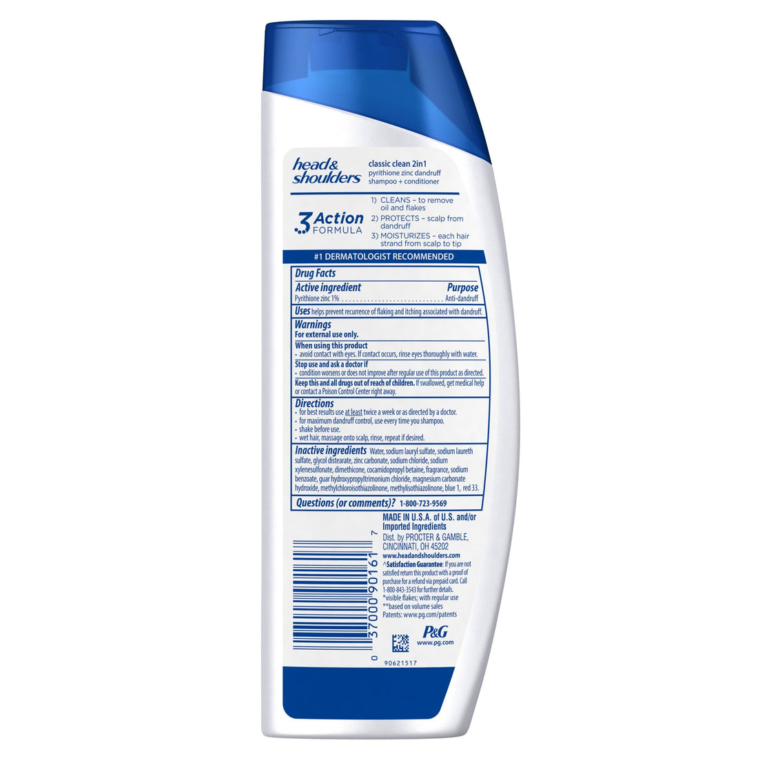 Head & Shoulders Anti-Dandruff Shampoo and Conditioner, Classic Clean 2-in-1, 1% Pyrithione Zinc, Flake Control, Deep Clean, Scalp Care, Fresh Scent, 8.45 fl oz Halalzen