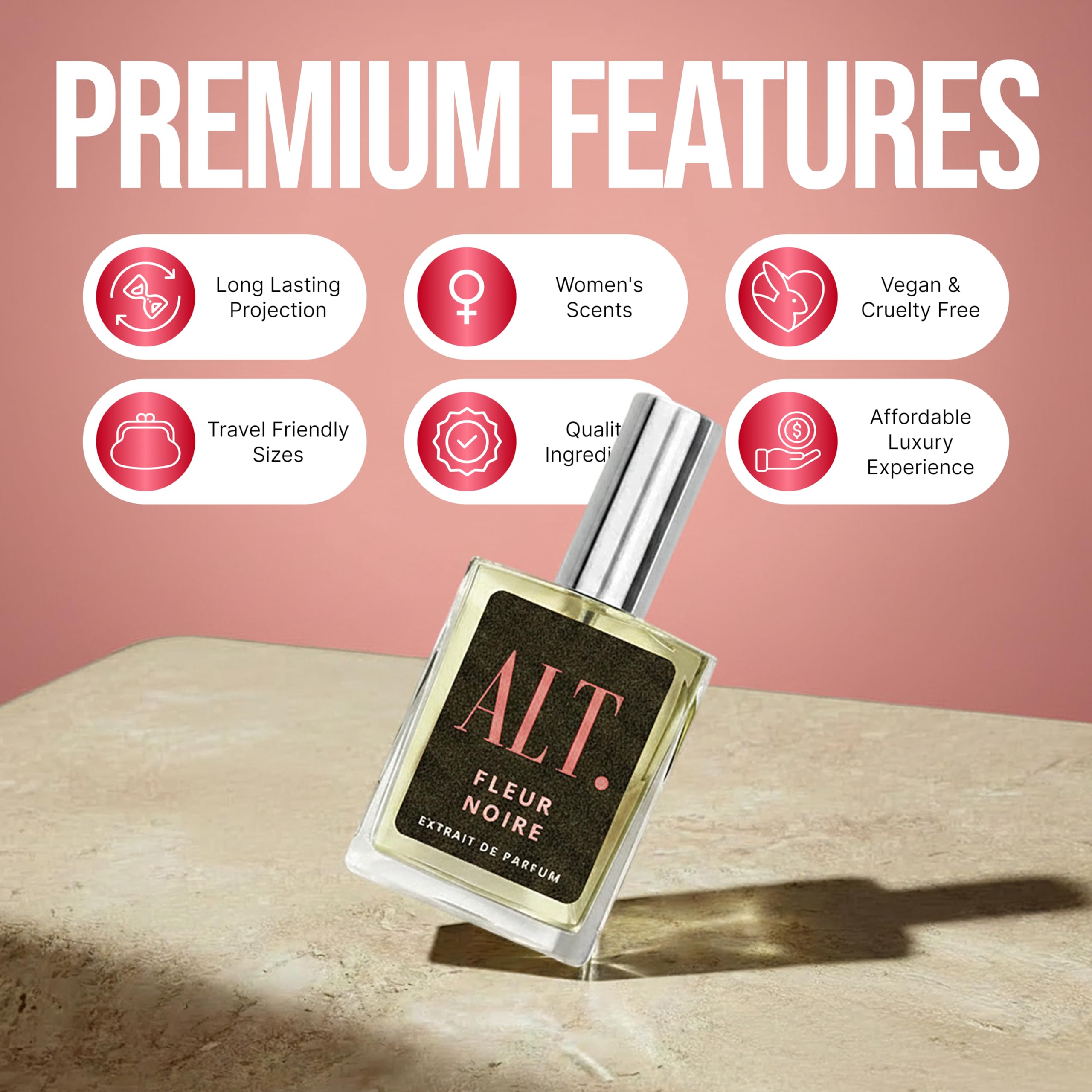 ALT. FRAGRANCES Crystal No. 23 – Inspired by Baccarat Rouge 540, Unisex Perfume, Extrait de Parfum, Long Lasting Perfume for Men & Women with Jasmine, Amberwood & Cedar Notes, 60ml