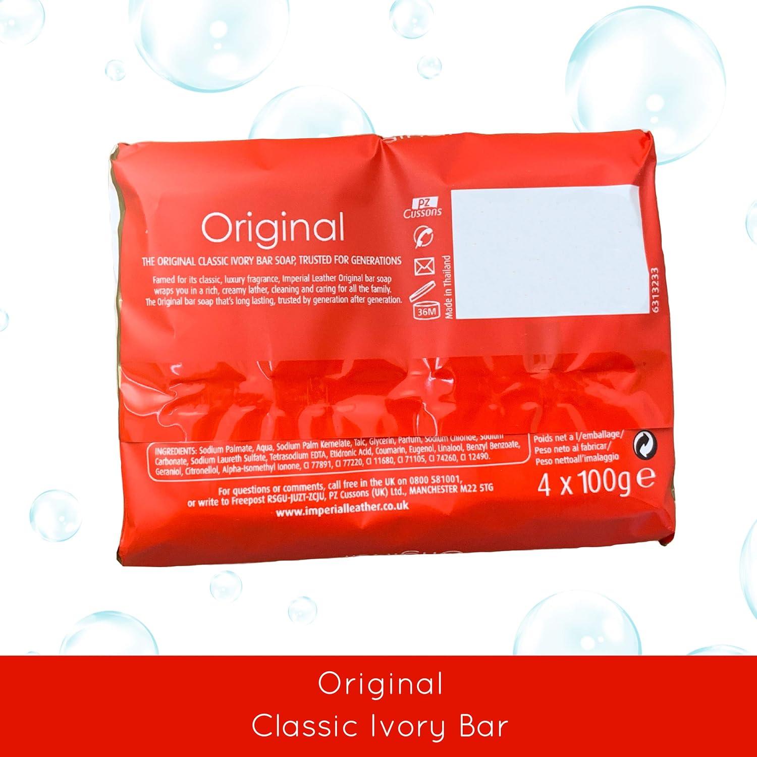 8 x Imperial Leather Original Soap Bars Multipack 8 x 100g Luxury Rich & Creamy Ivory Bars from PZ Cussons Halalzen