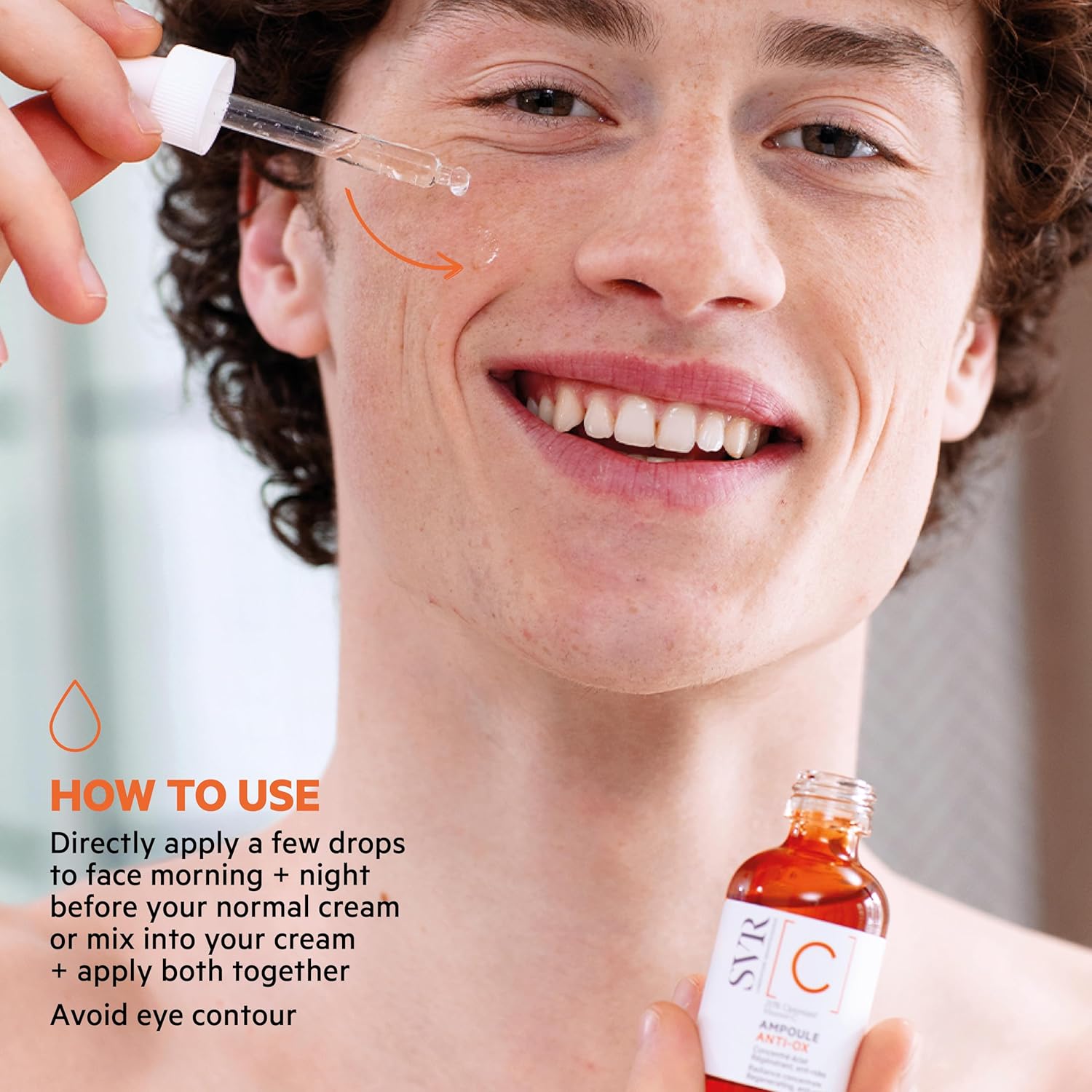 SVR [C] Ampoule Anti-Ox Radiance Anti-Wrinkle Face Serum with 20% Stabilised Vitamin C & Hyaluronic Acid - Brightening Anti-Aging Concentrate for Dull, Tired Skin, 30ml