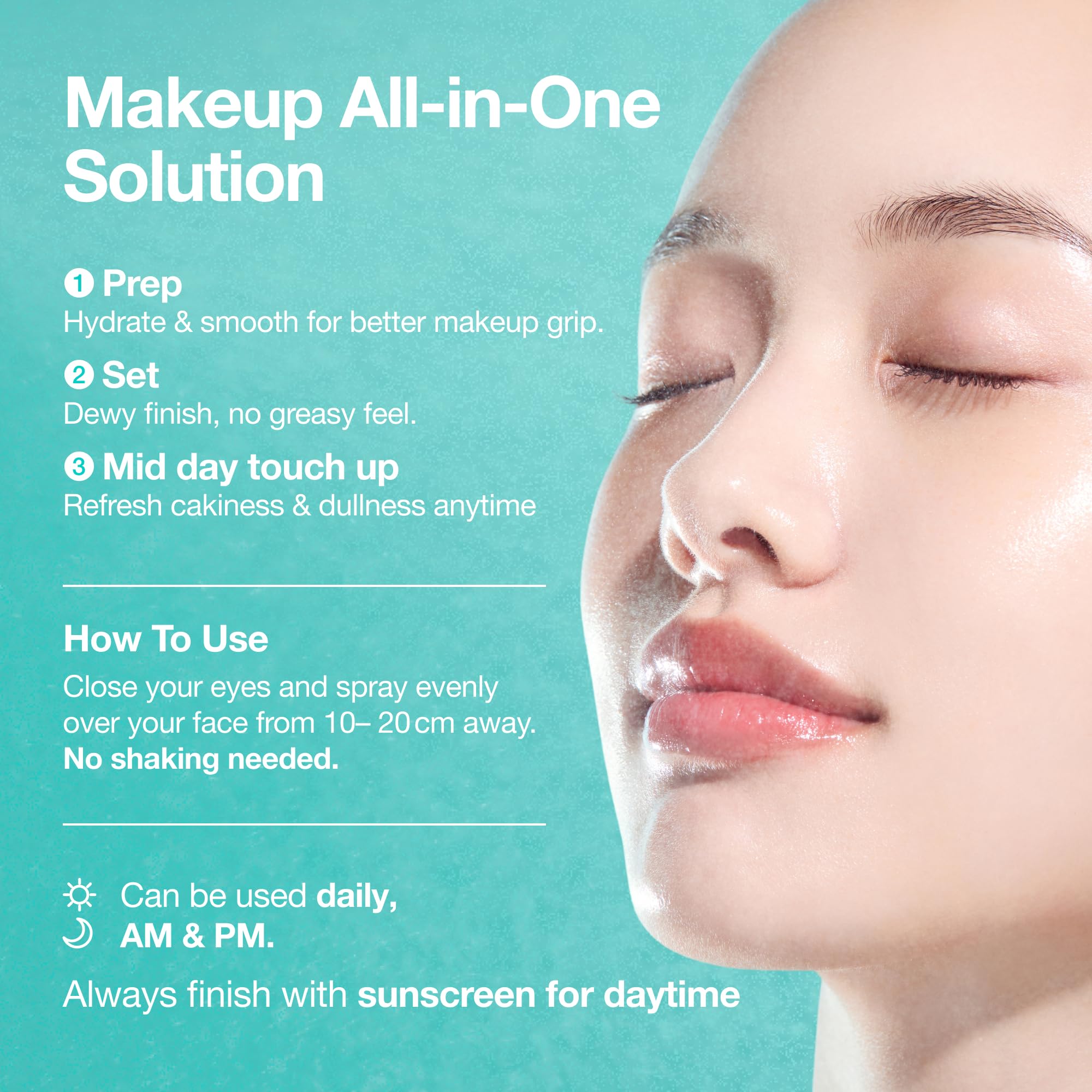 ANUA PDRN Collagen Glow Facial Serum Spray, Hydrating Face Mist, Hyaluronic Acid, dewy glass finish, All Skin Types, Instant Plumping Hydration, Firming Care, Korean Skincare, 3.38 fl oz Halalzen