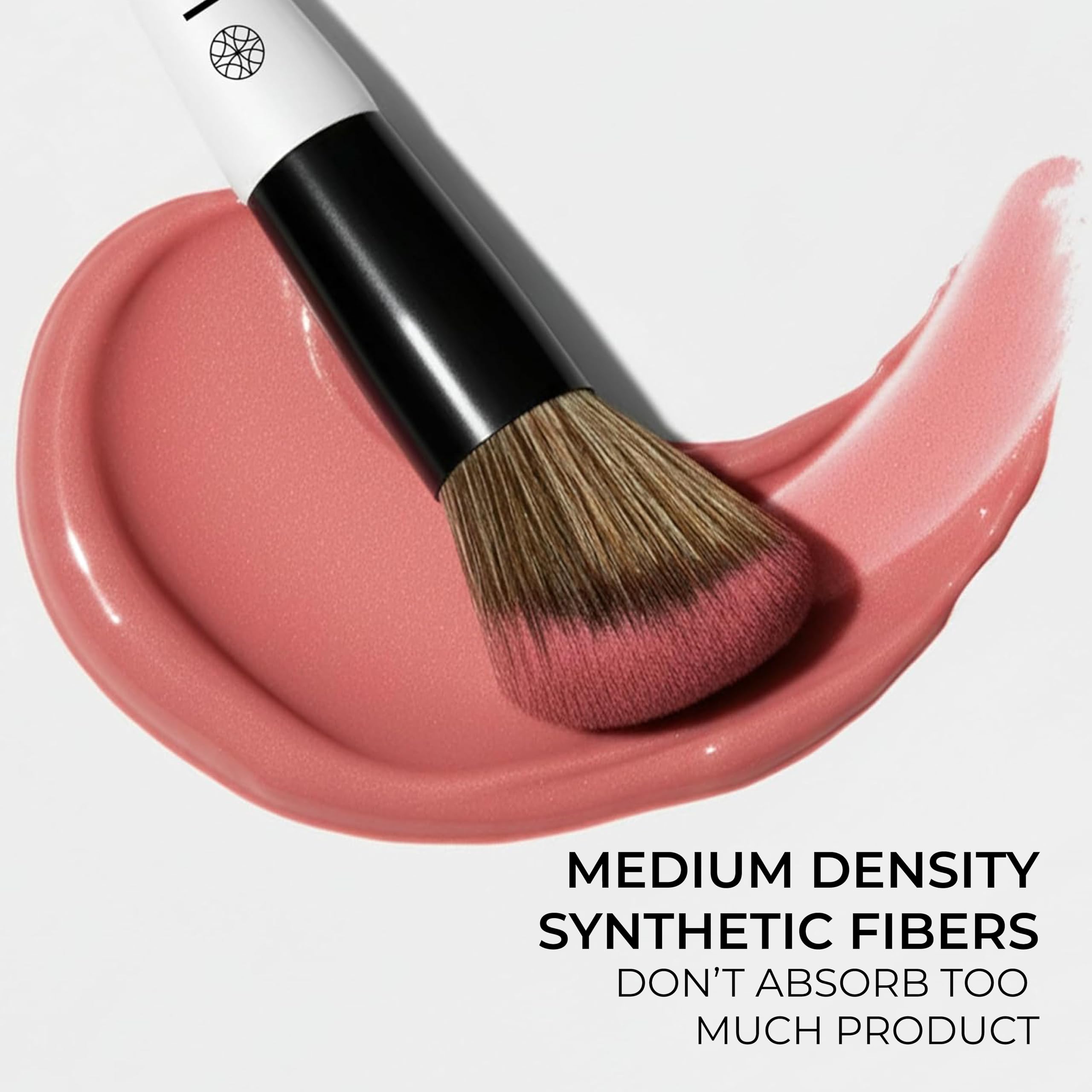 LAMORA Concealer Makeup Brush Under Eye - Angled Flat Top Kabuki Nose Contour Brush - Ideal for Concealing Blending Setting Buffing with Powder Liquid Cream Cosmetic - Small Makeup Foundation Brush Halalzen